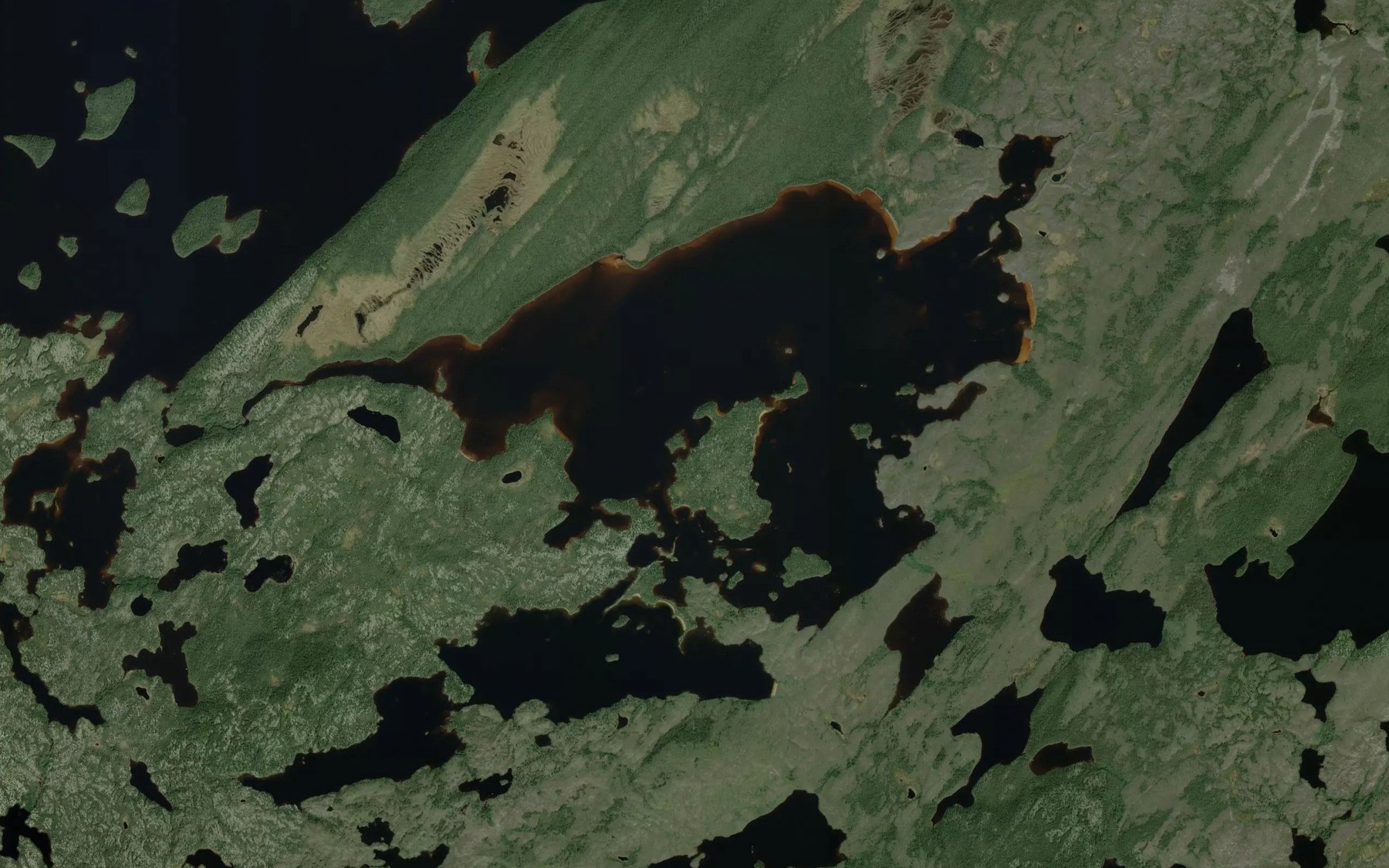 Satellite map of the Lac Ayr