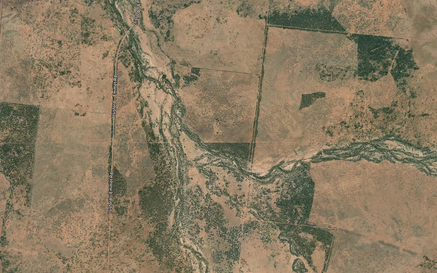 Satellite map of the Moran Creek