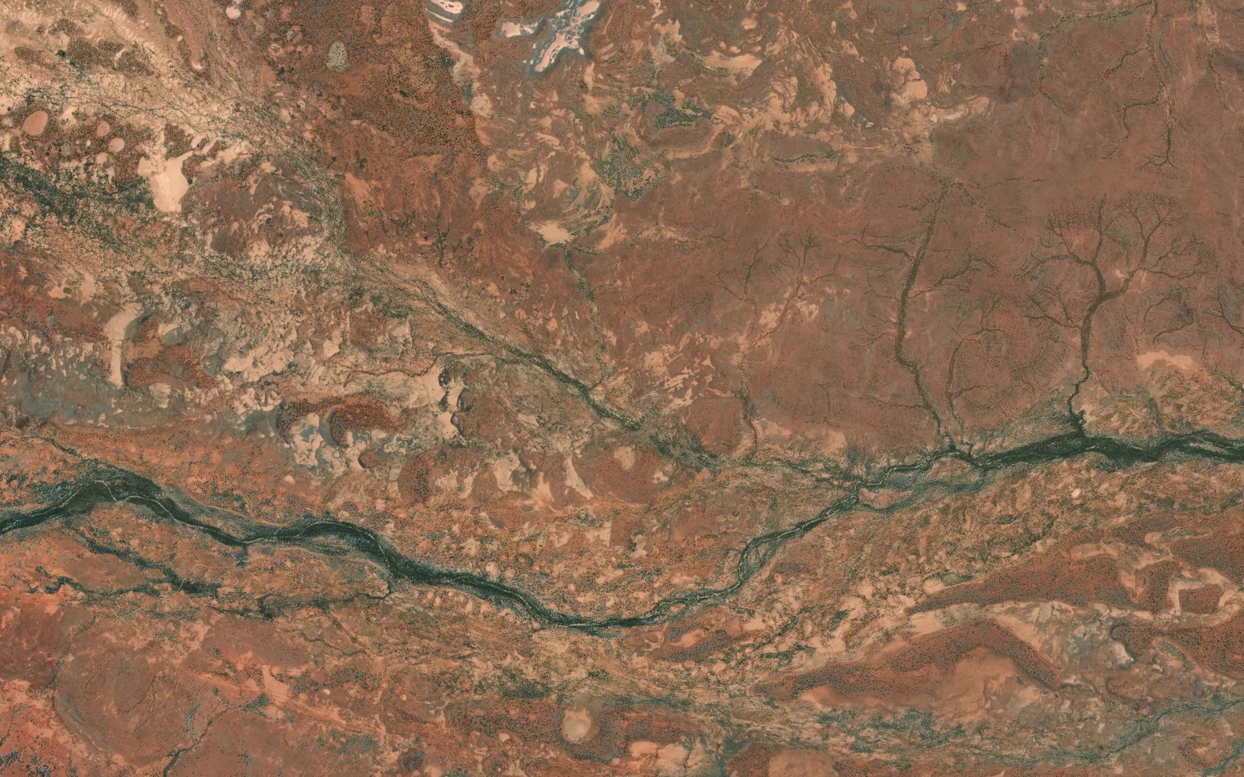 Satellite map of the Juill Juill Creek