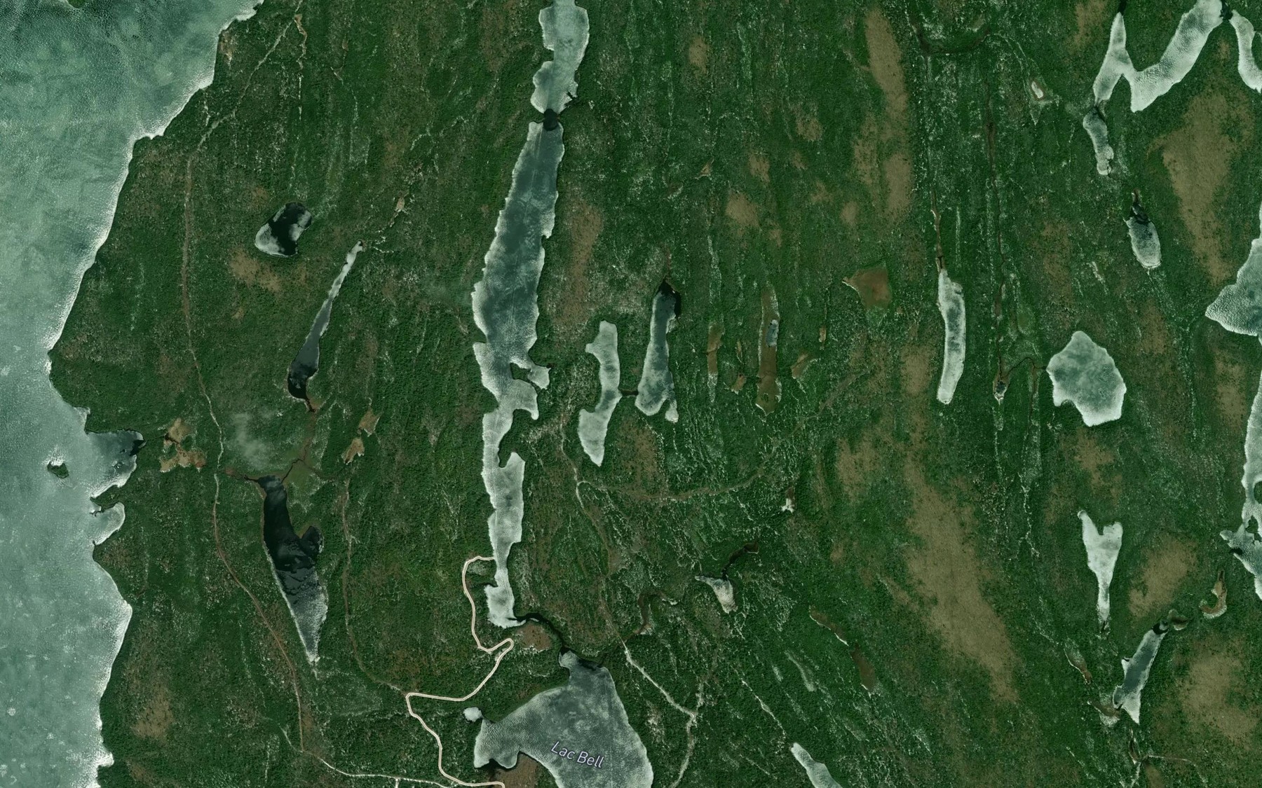 Satellite map of the Lac Kaaniko Tcikamak