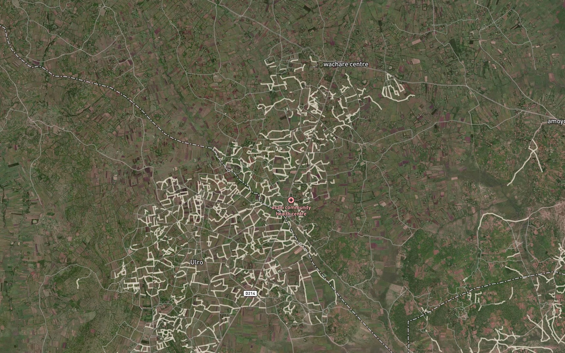 Satellite map of the Oyani