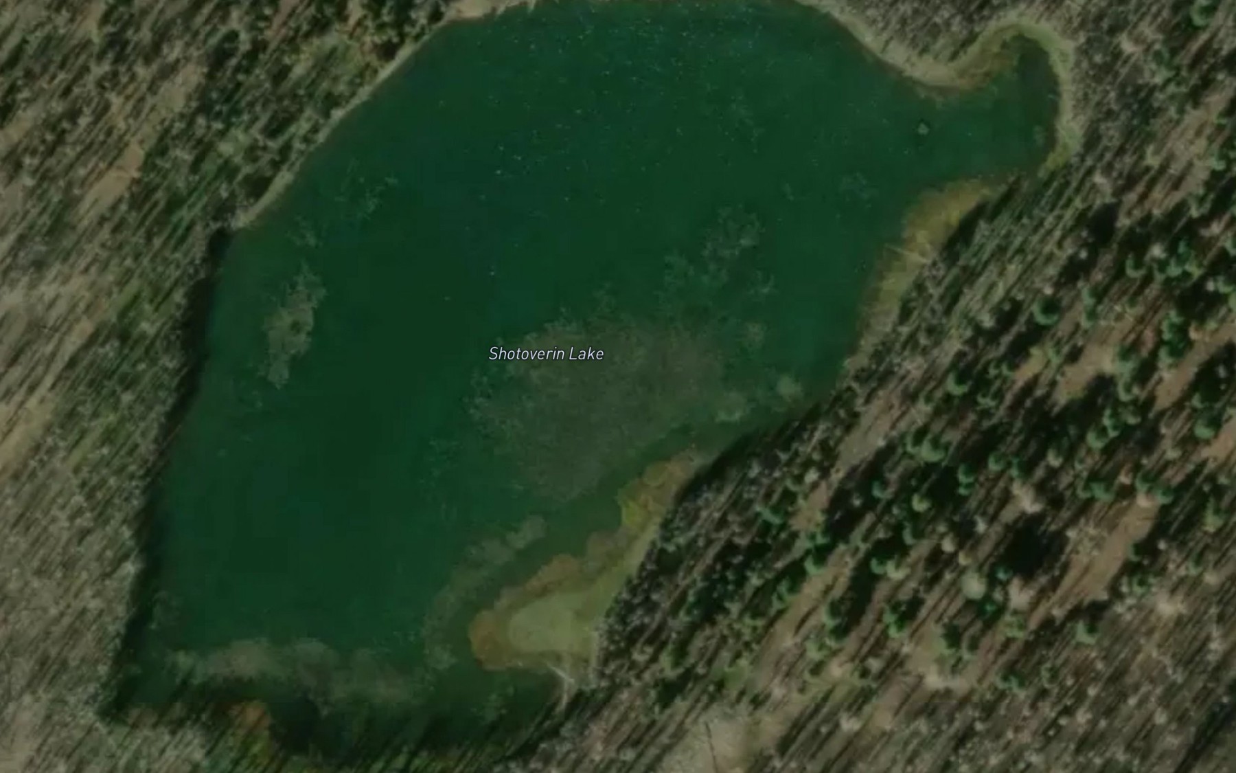 Satellite map of the Shotoverin Lake
