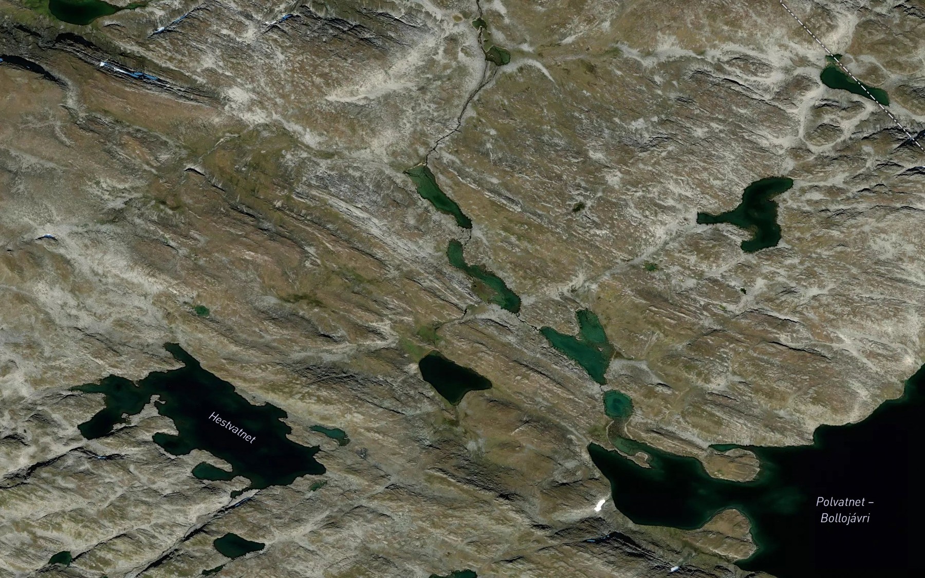 Satellite map of the Langdalsvatna