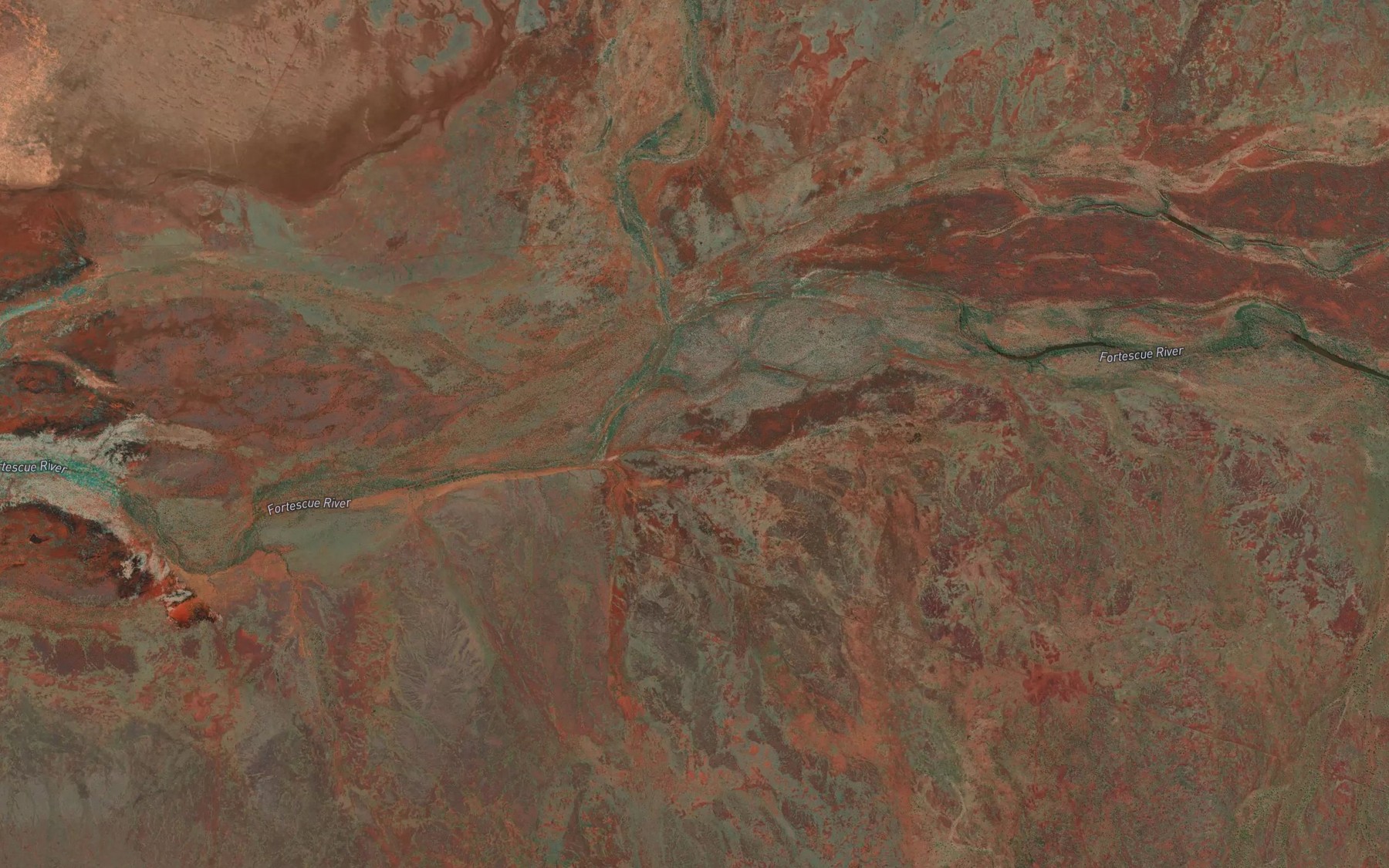 Satellite map of the Cowcumber Creek