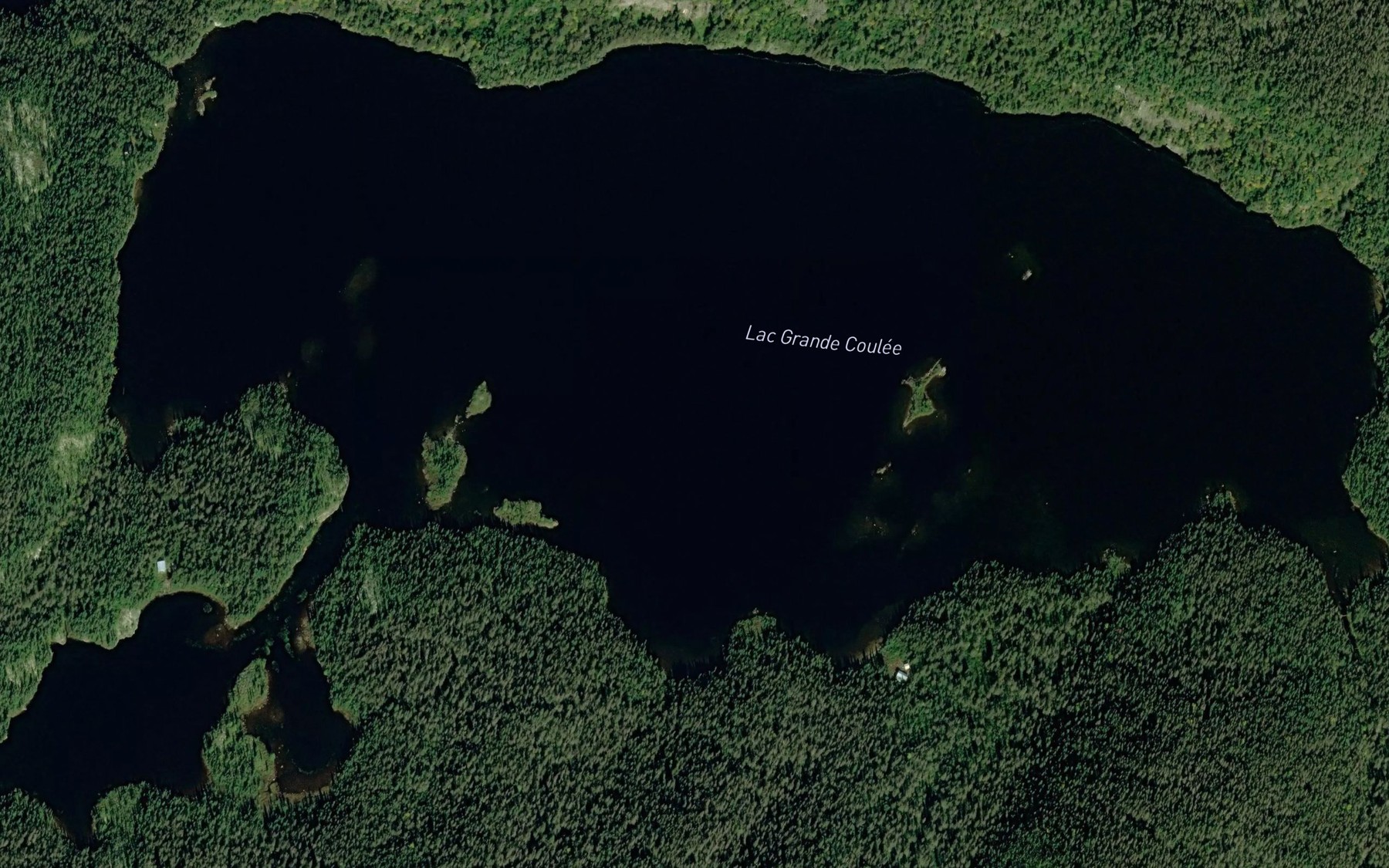 Satellite map of the Lac Grande Coulee