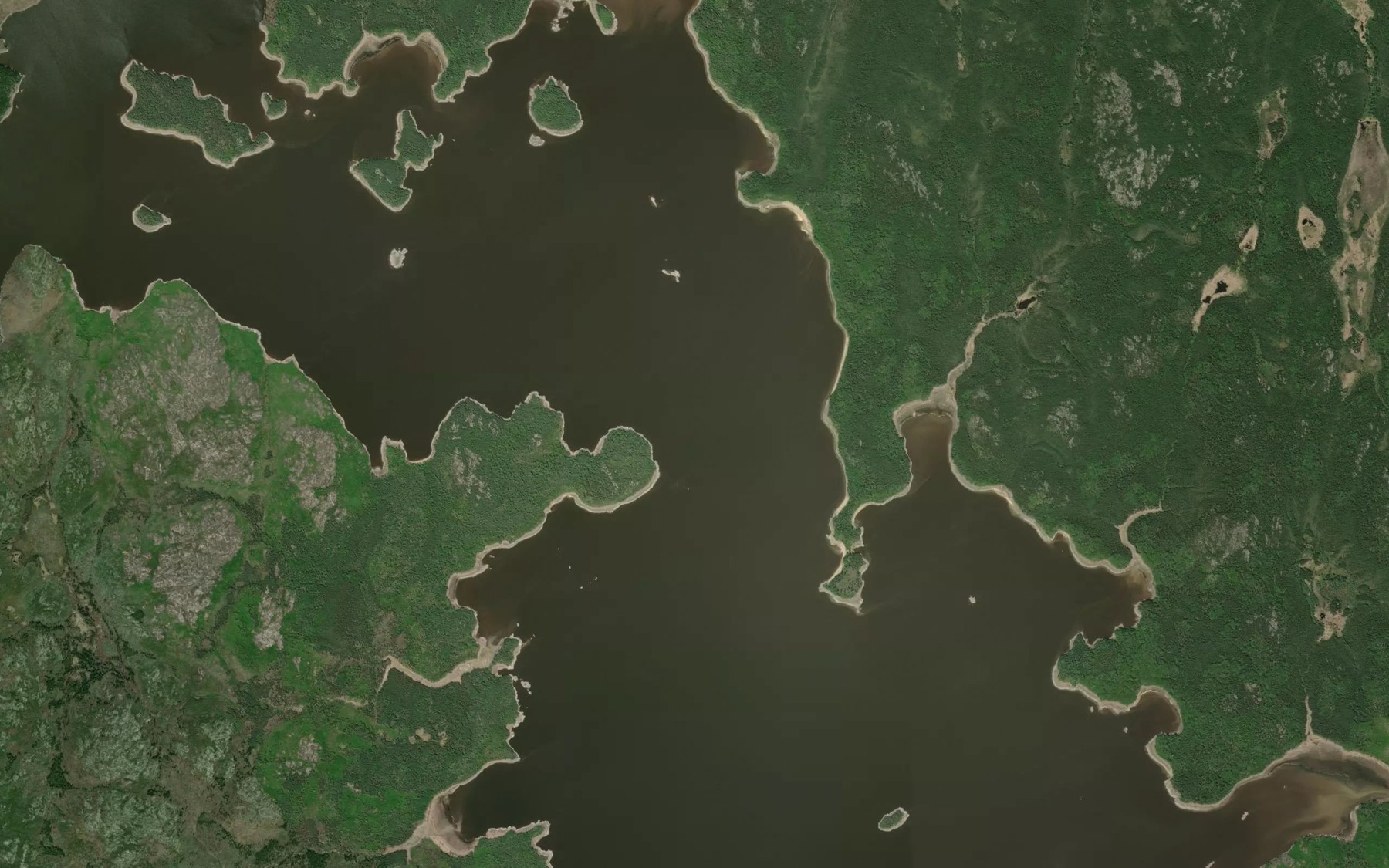 Satellite map of the Britton Lake
