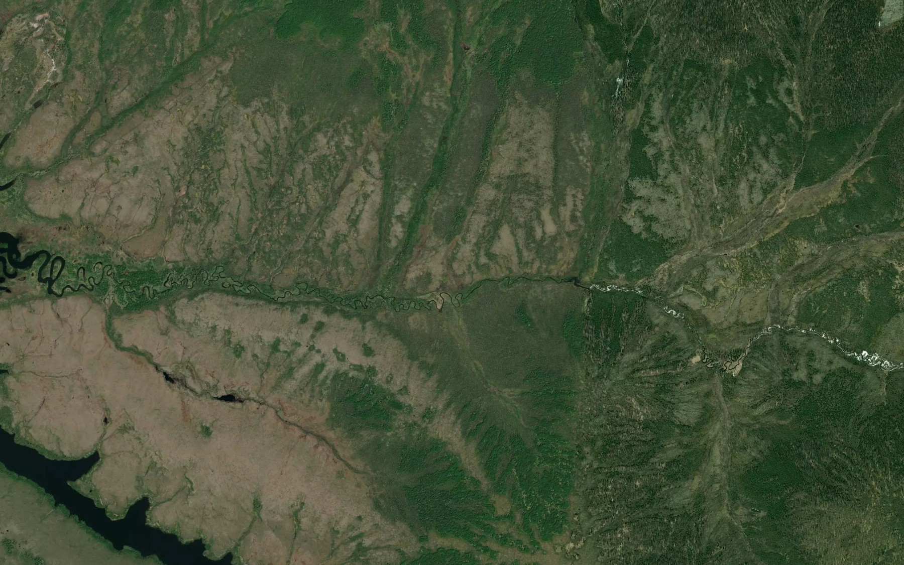 Satellite map of the East Fork Spruce Creek