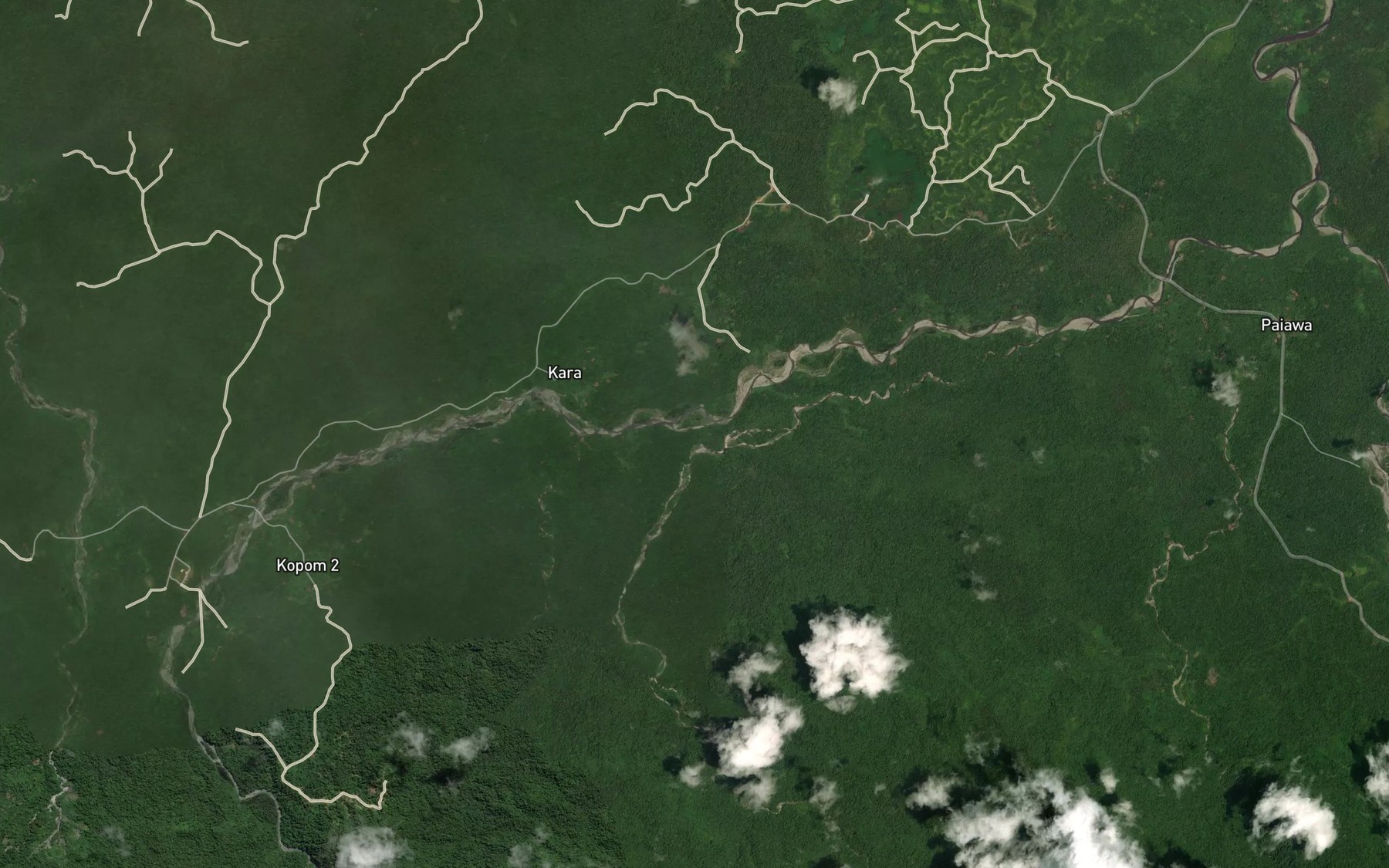 Satellite map of the Kaimun Creek