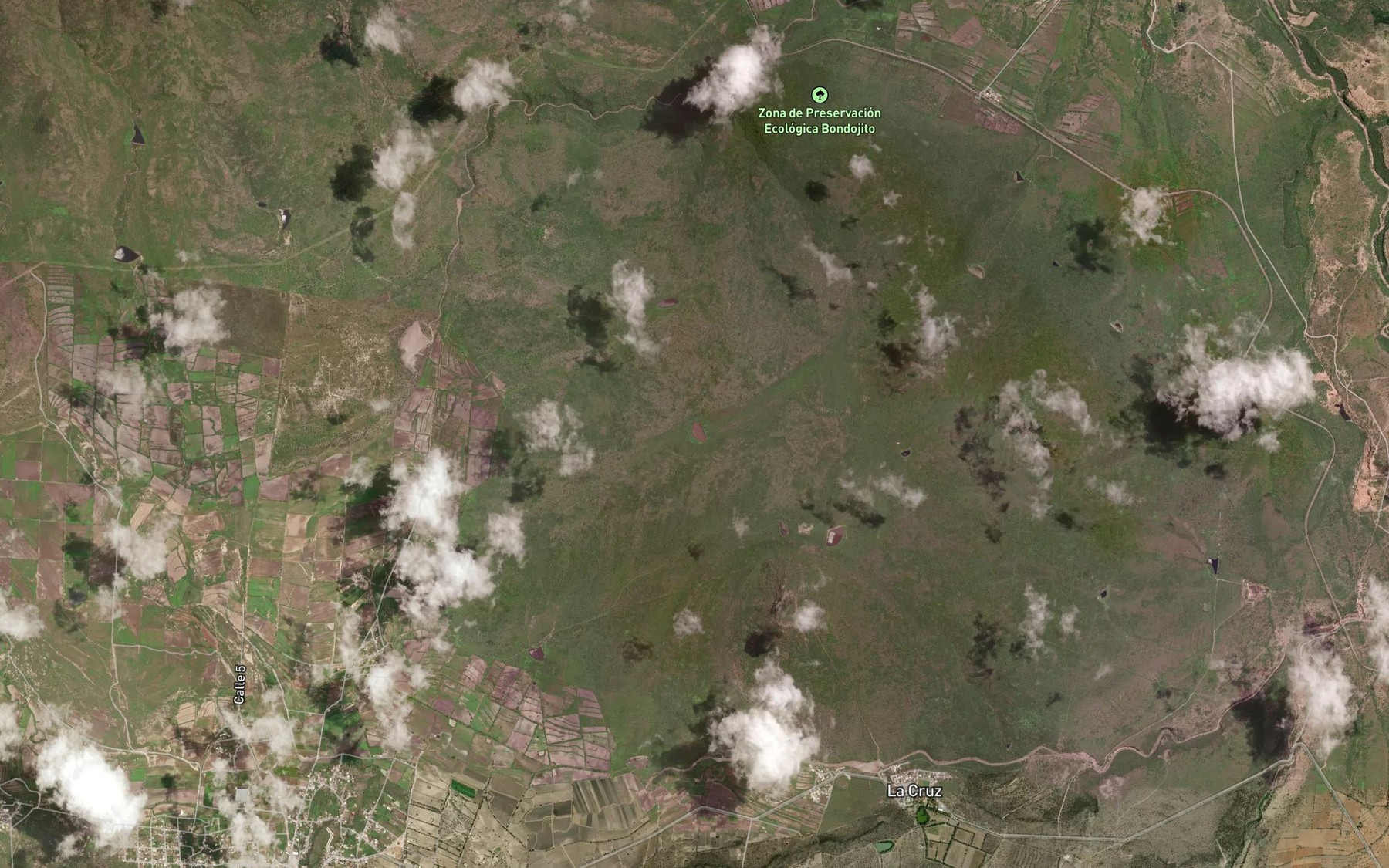 Satellite map of the Bordo de Llano Largo