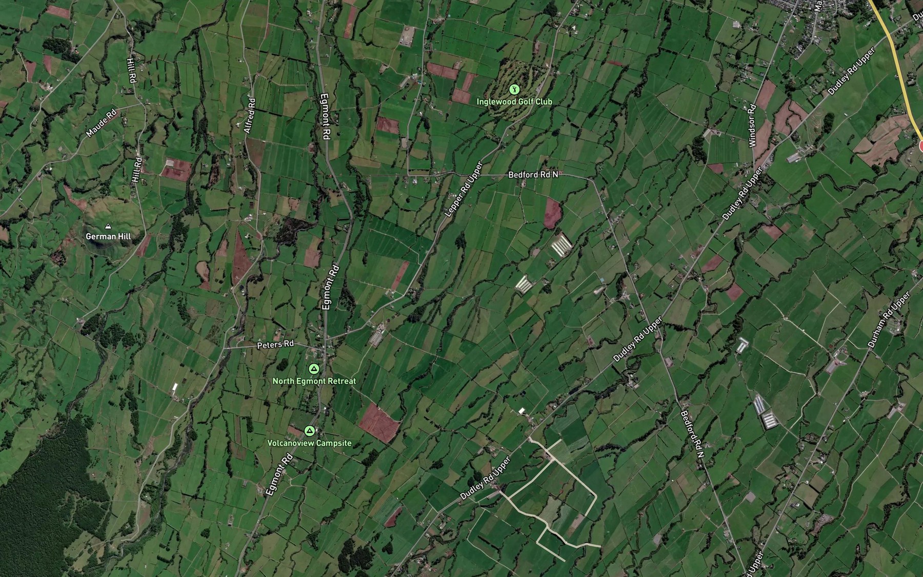 Satellite map of the Waionganaiti Stream
