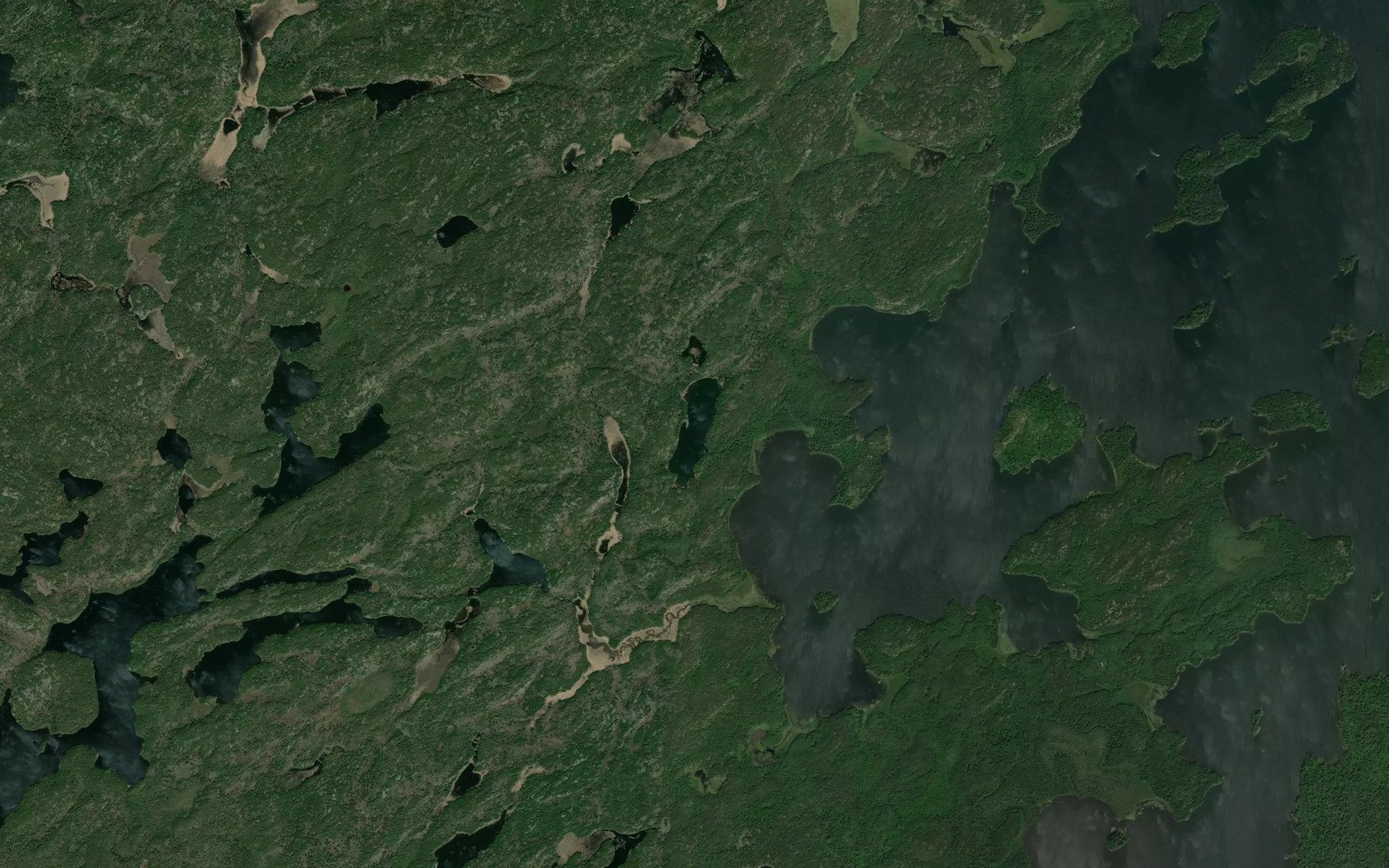 Satellite map of the Prendible Lake