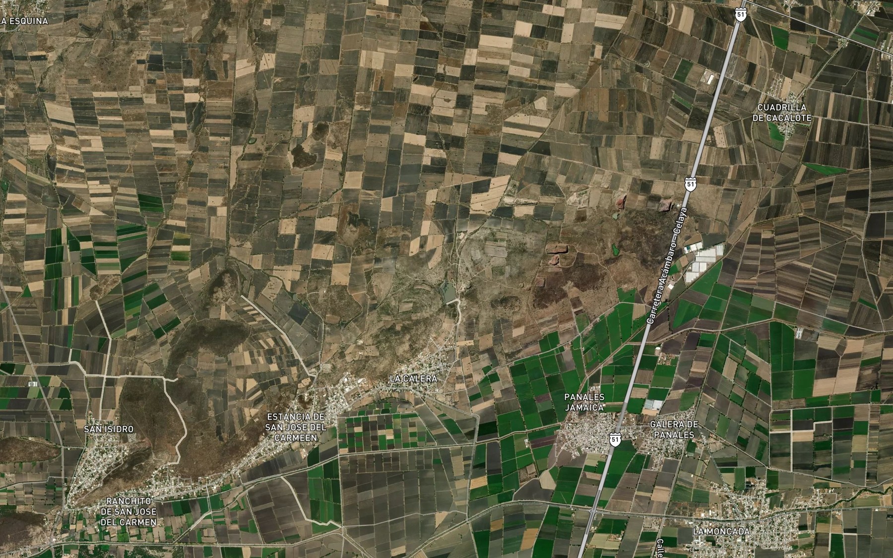 Satellite map of the Las Vacas