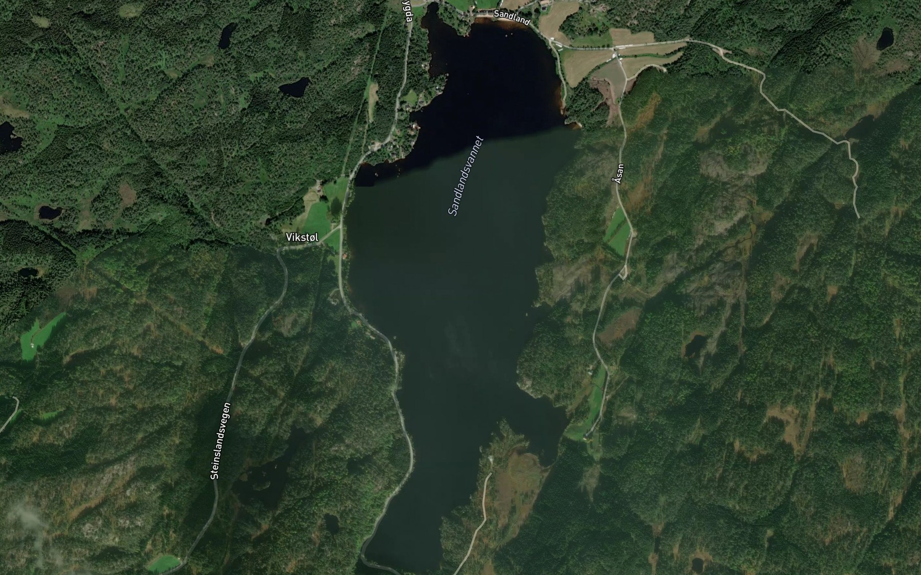 Satellite map of the Sandlandsvannet