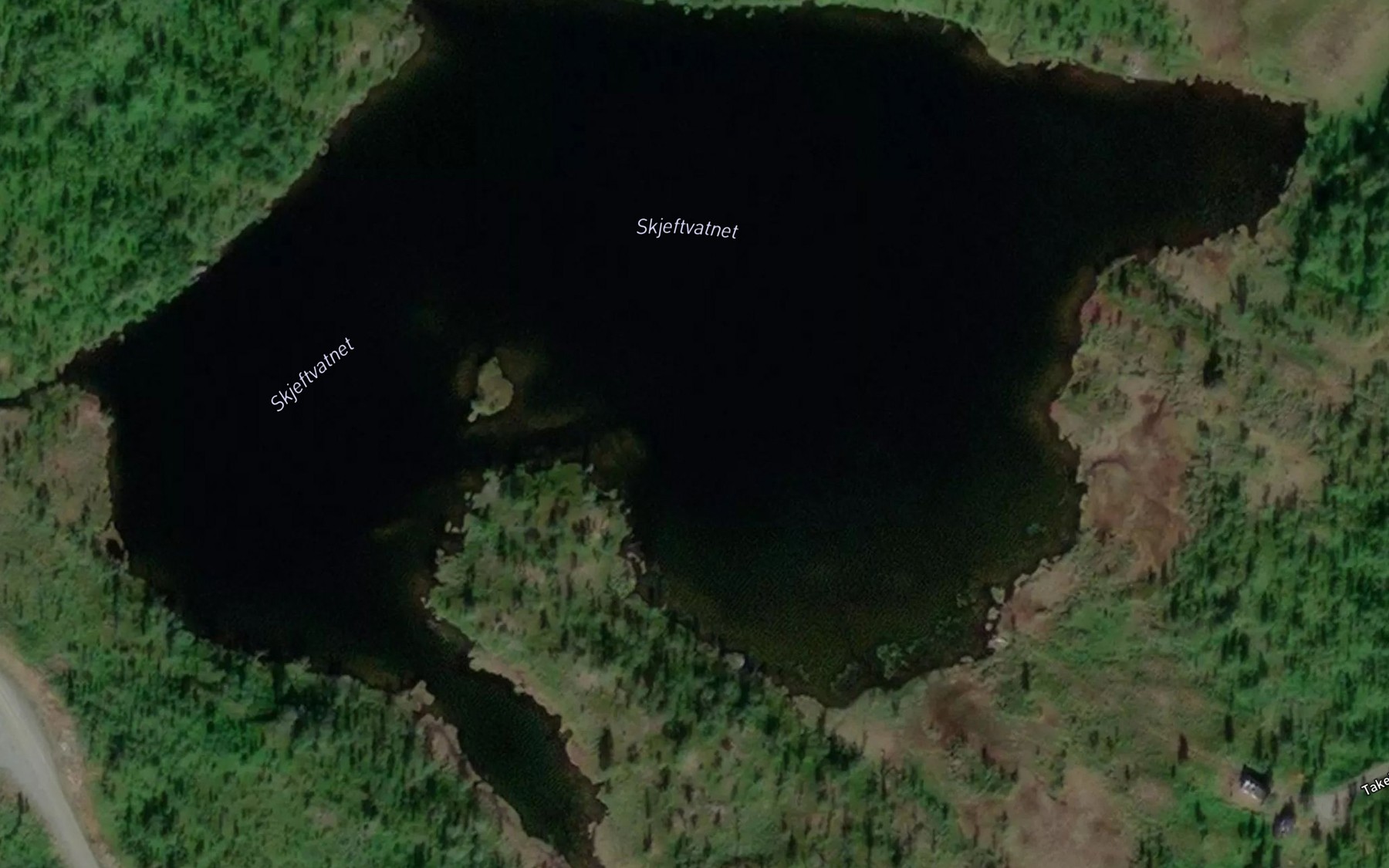 Satellite map of the Skjeftvatnet