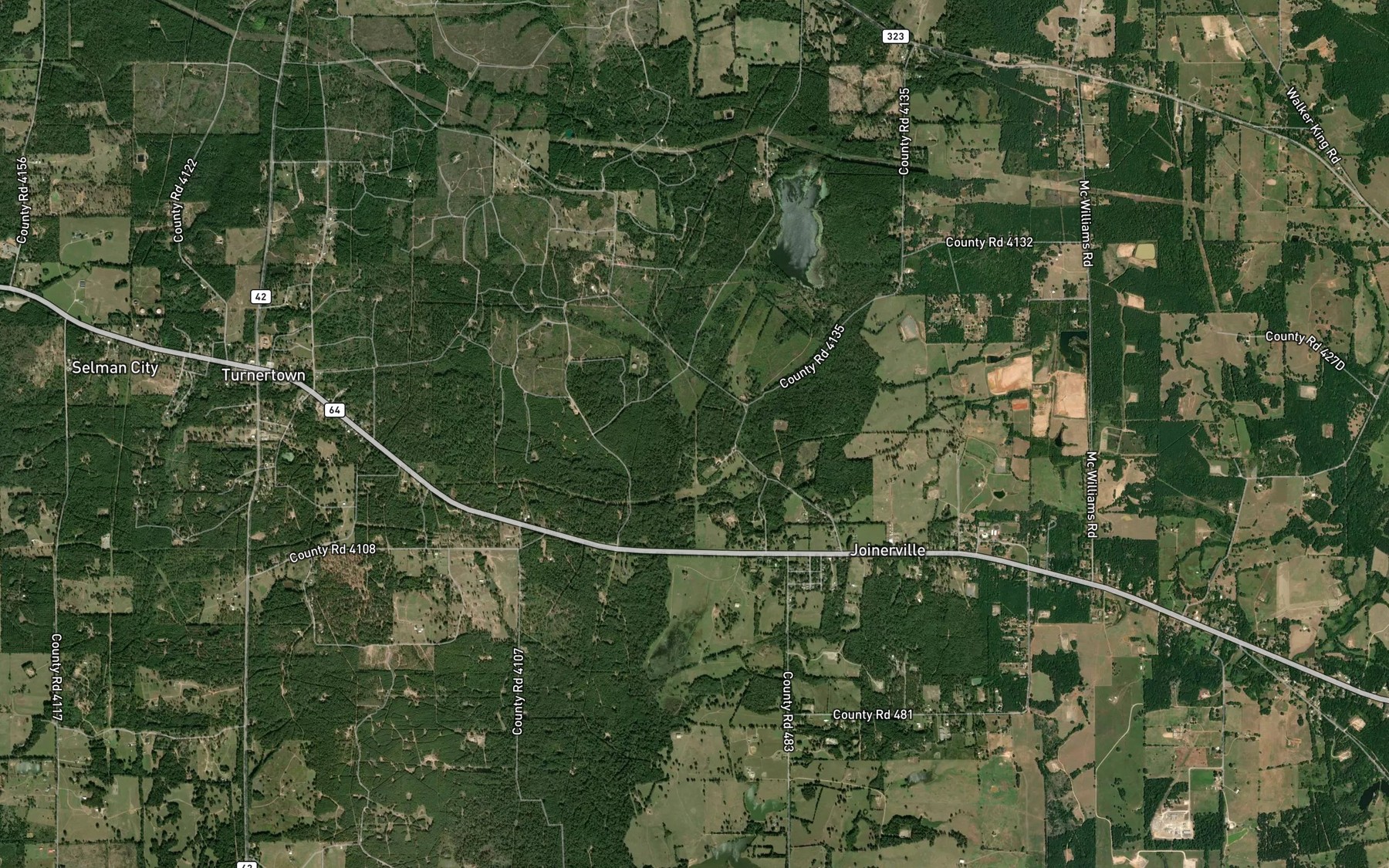 Satellite map of the Cooper Creek