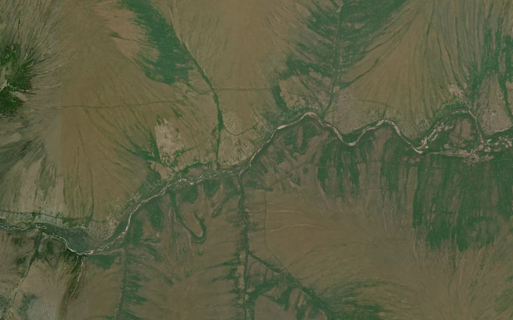 Satellite map of the Columbia Creek