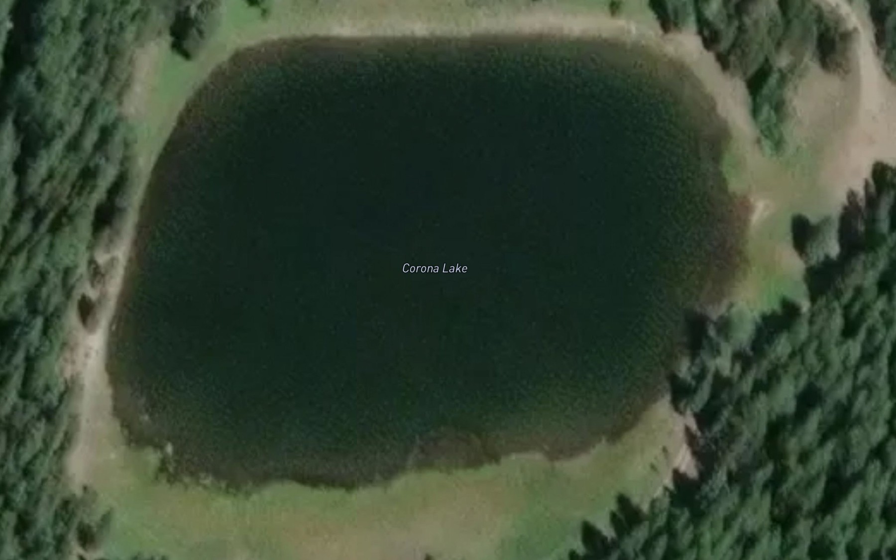 Satellite map of the Corona Lake