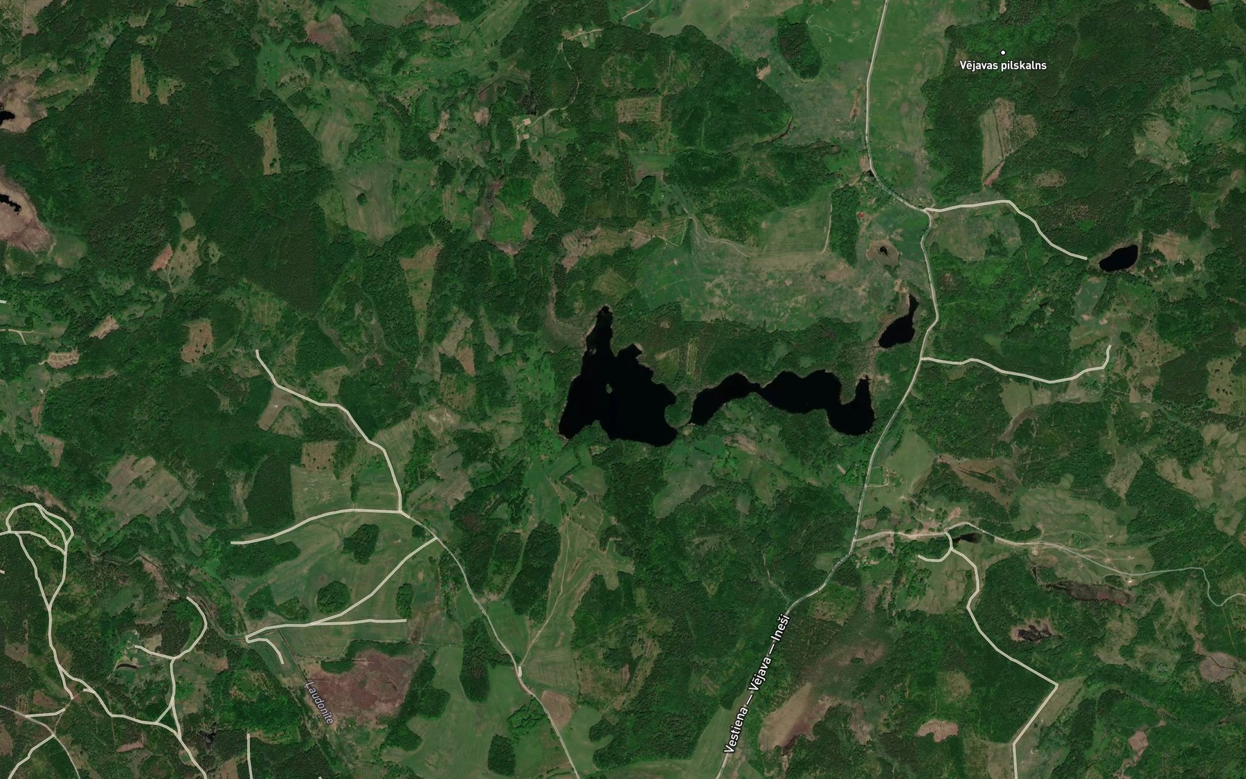 Satellite map of the Sietnieku Ezers