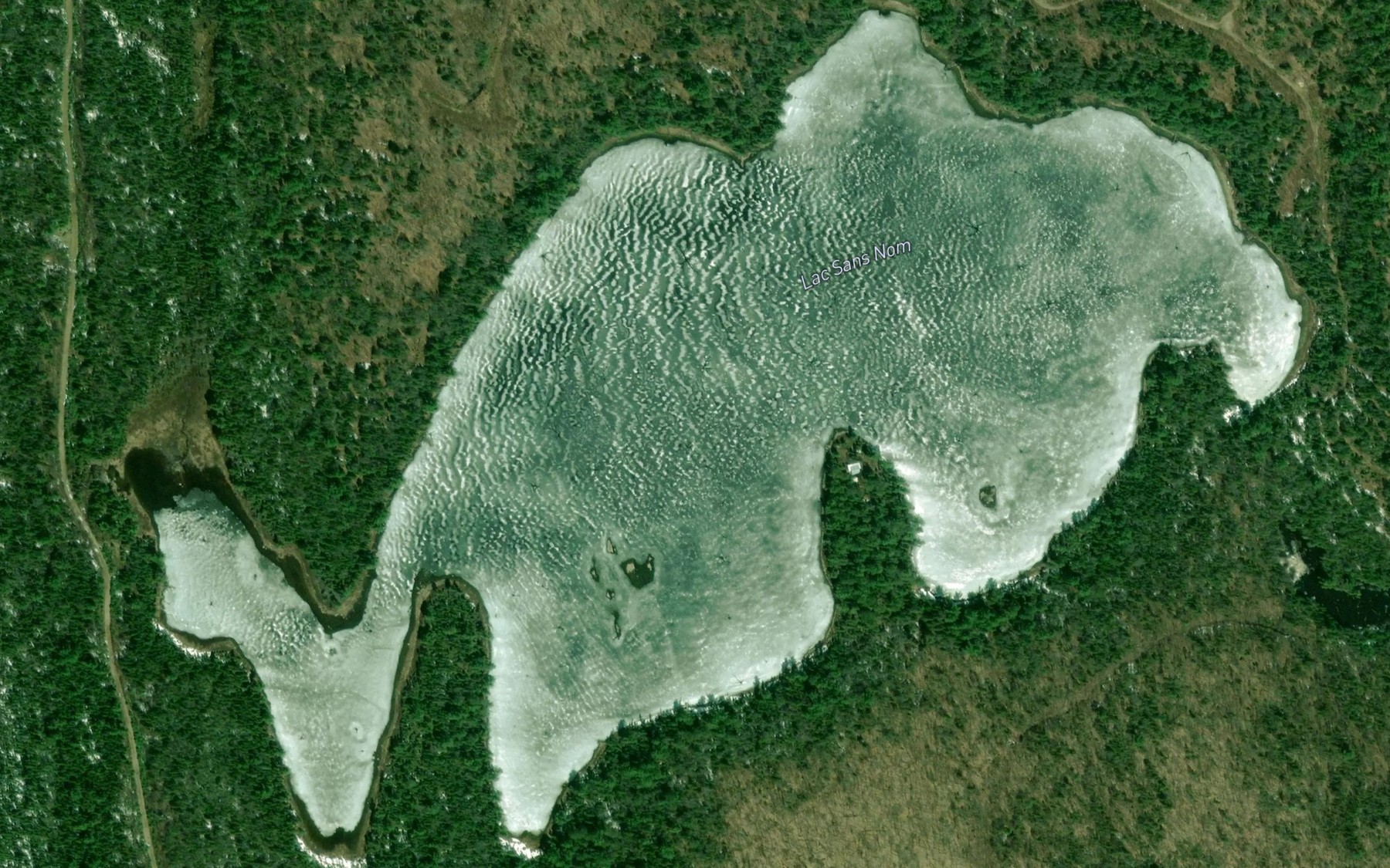Satellite map of the Lac Sans Nom