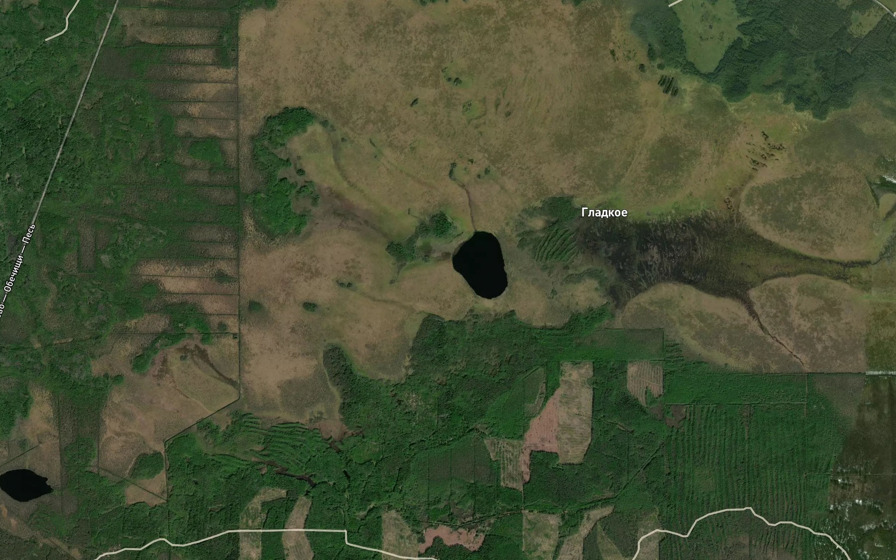 Satellite map of the Ozero Glukhoye