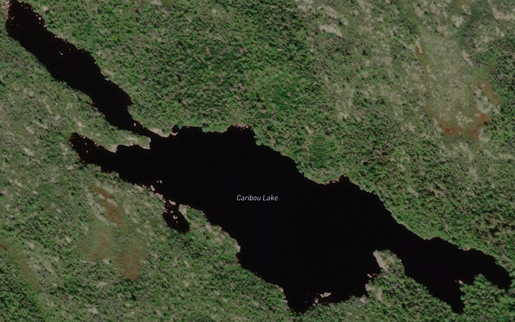 Satellite map of the Caribou Lake