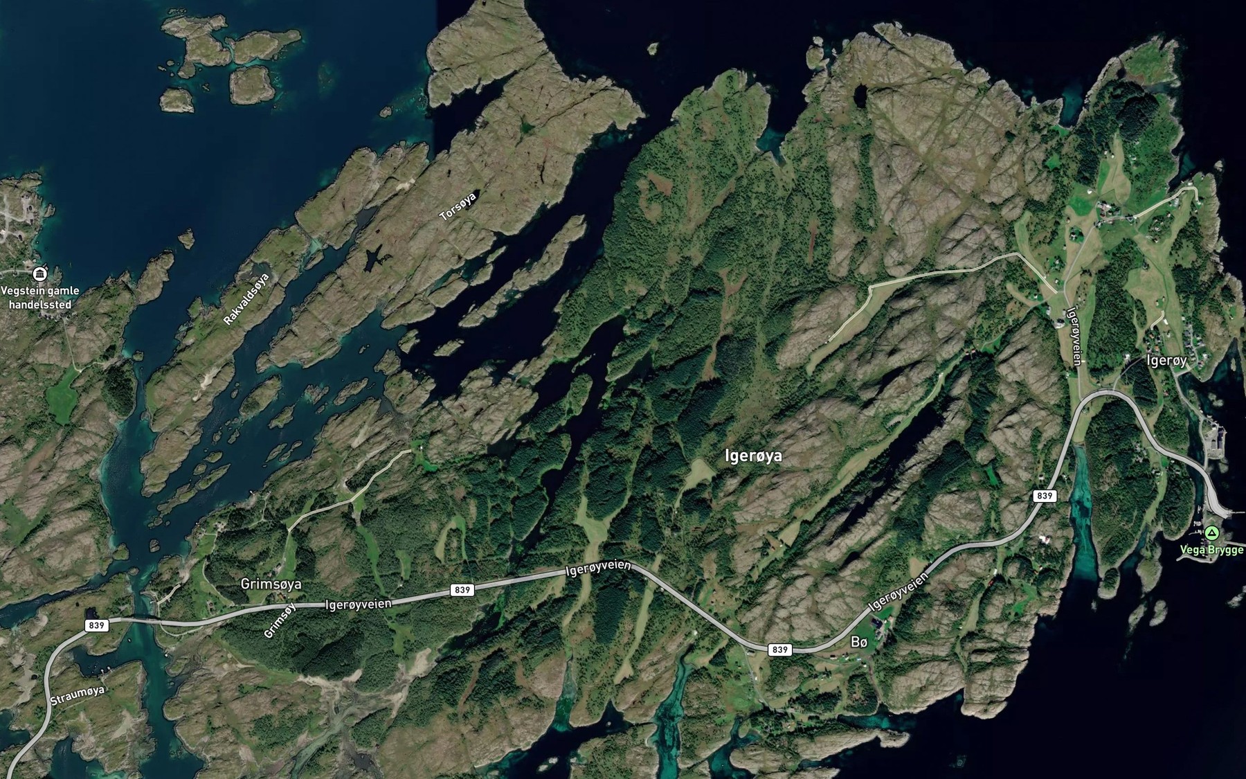 Satellite map of the Bjornvika