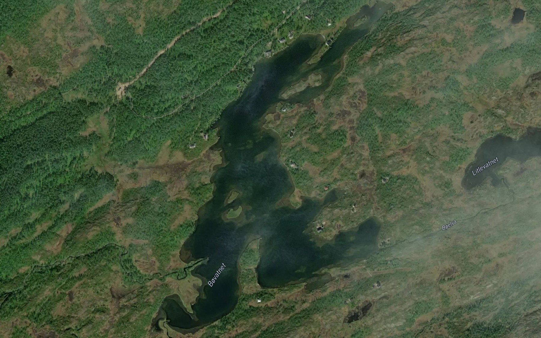 Satellite map of the Bovatnet