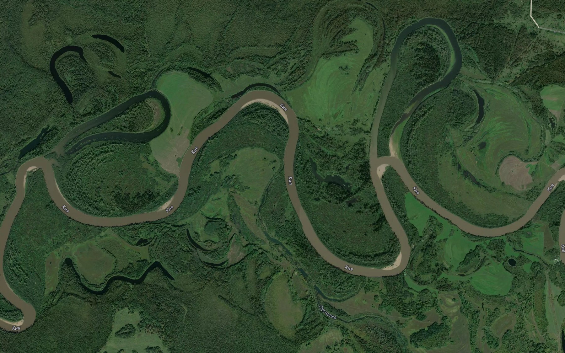 Satellite map of the Peschanka