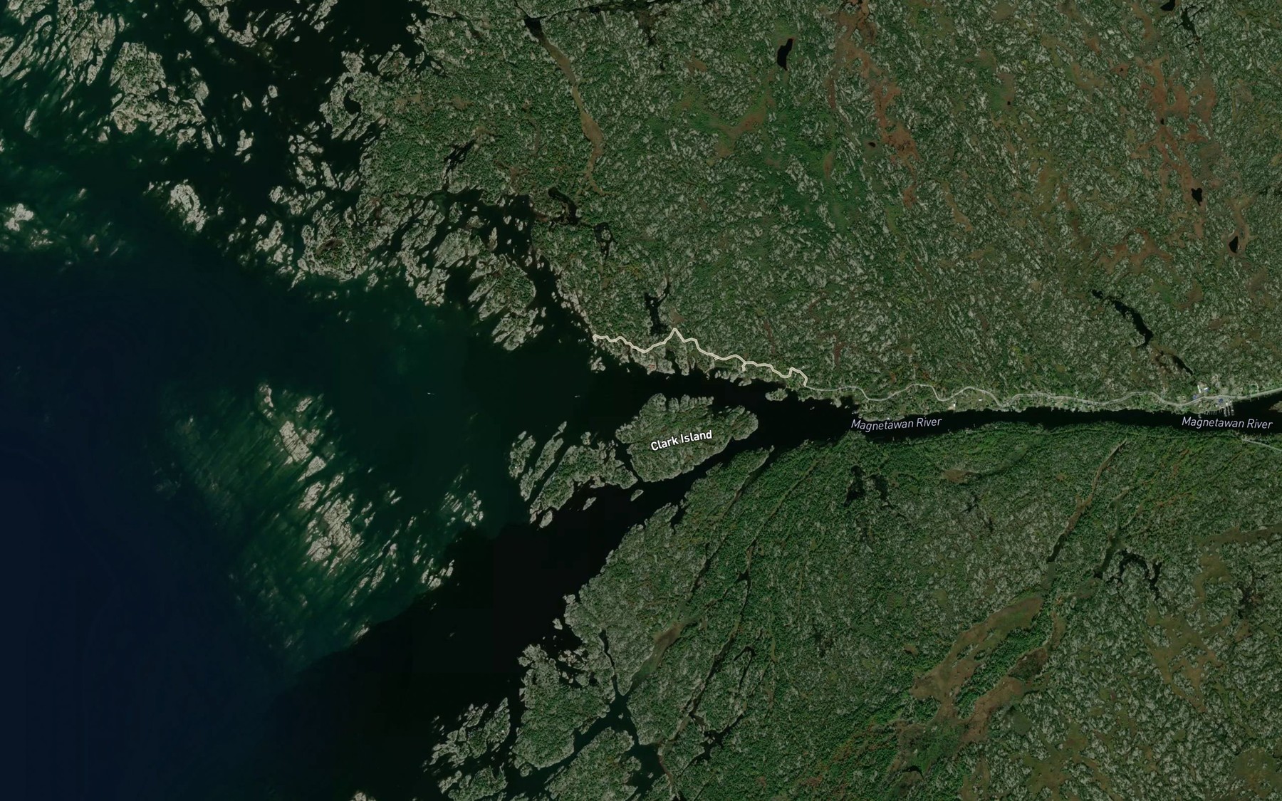 Satellite map of the North Channel