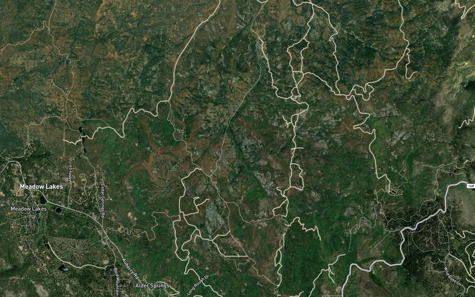 Satellite map of the Musick Creek