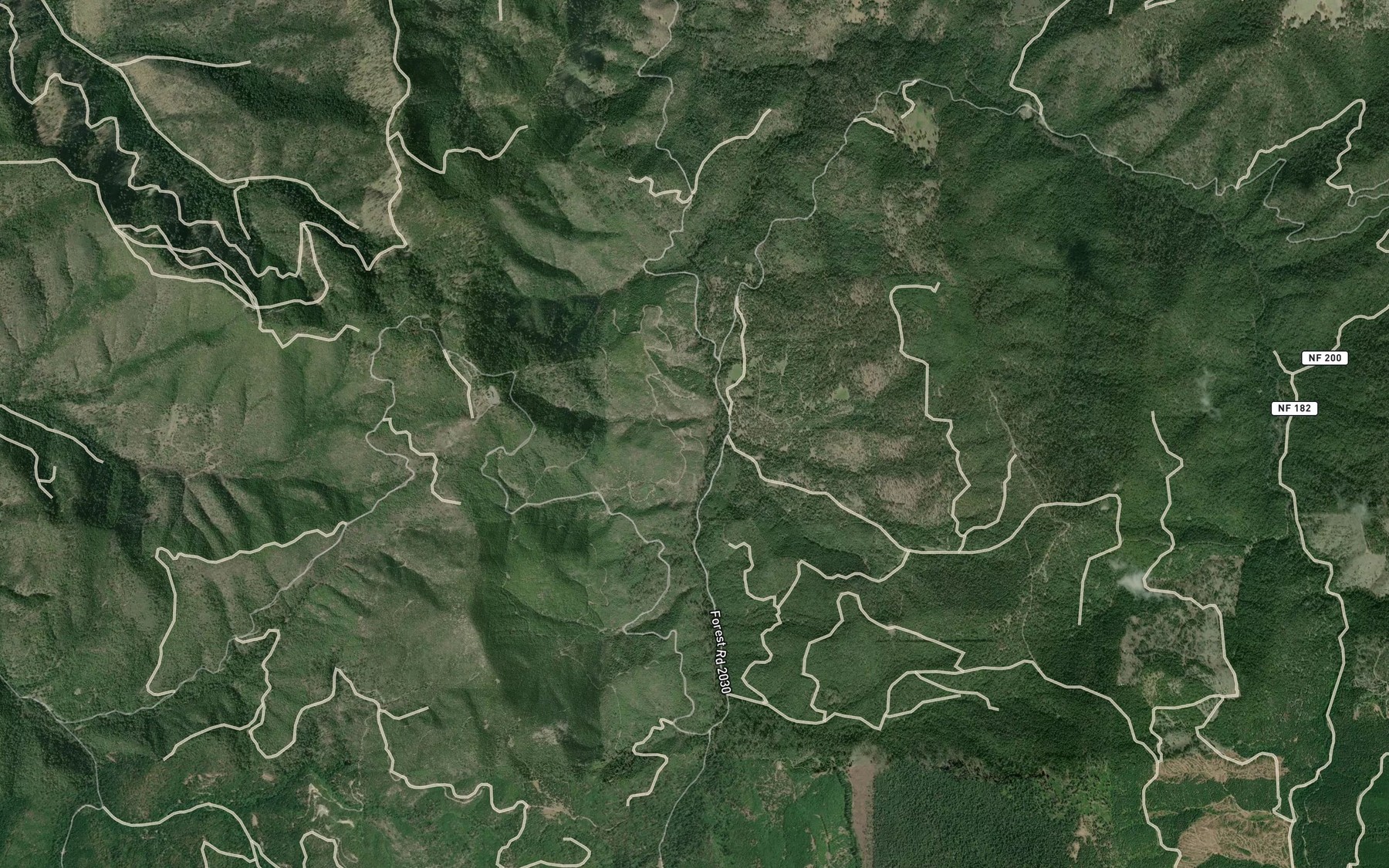 Satellite map of the Hendricks Creek