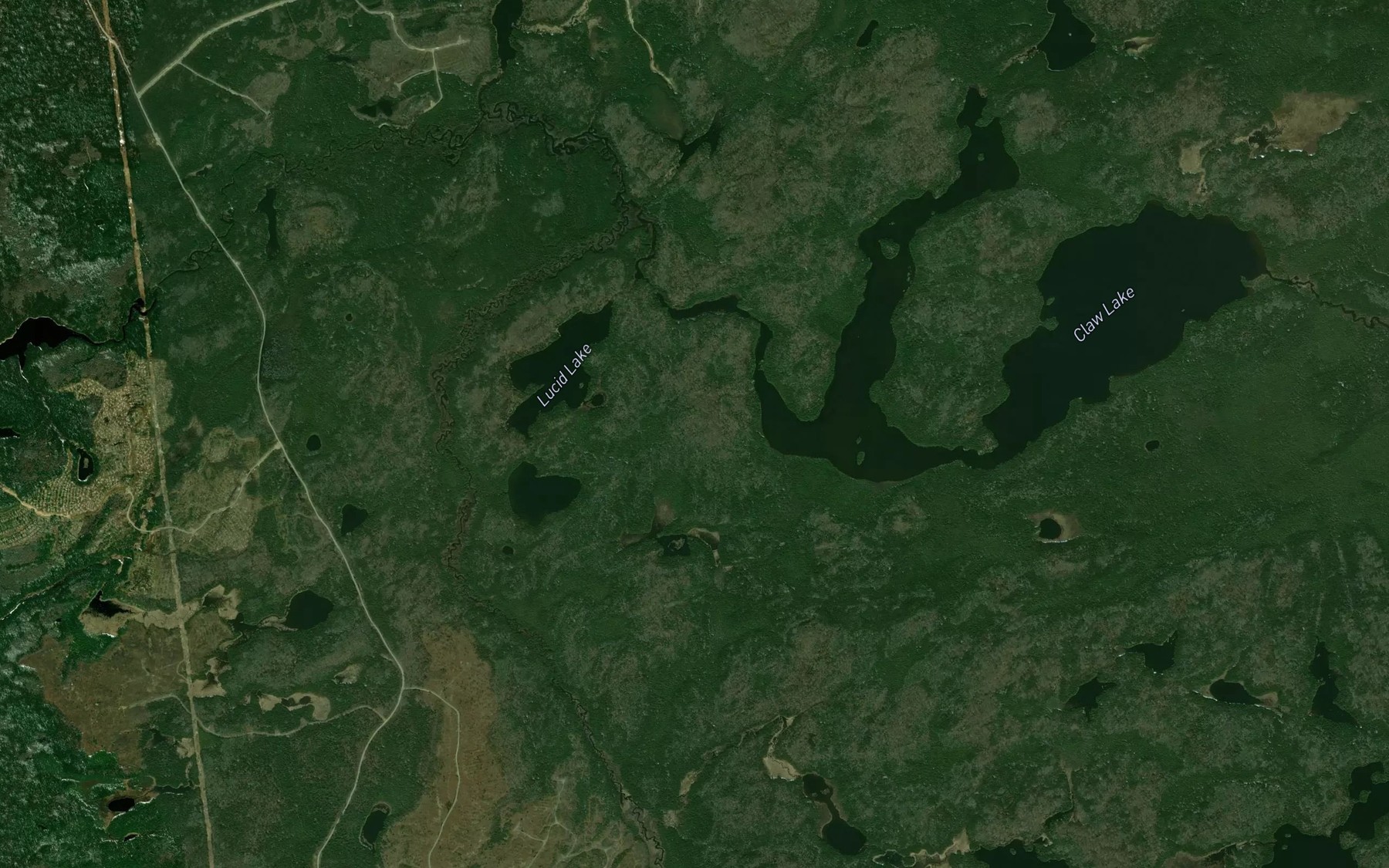 Satellite map of the Elephant Head Creek