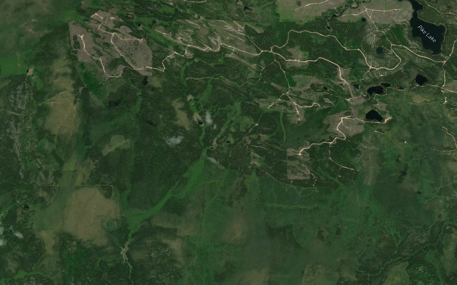 Satellite map of the Duxfield Lake