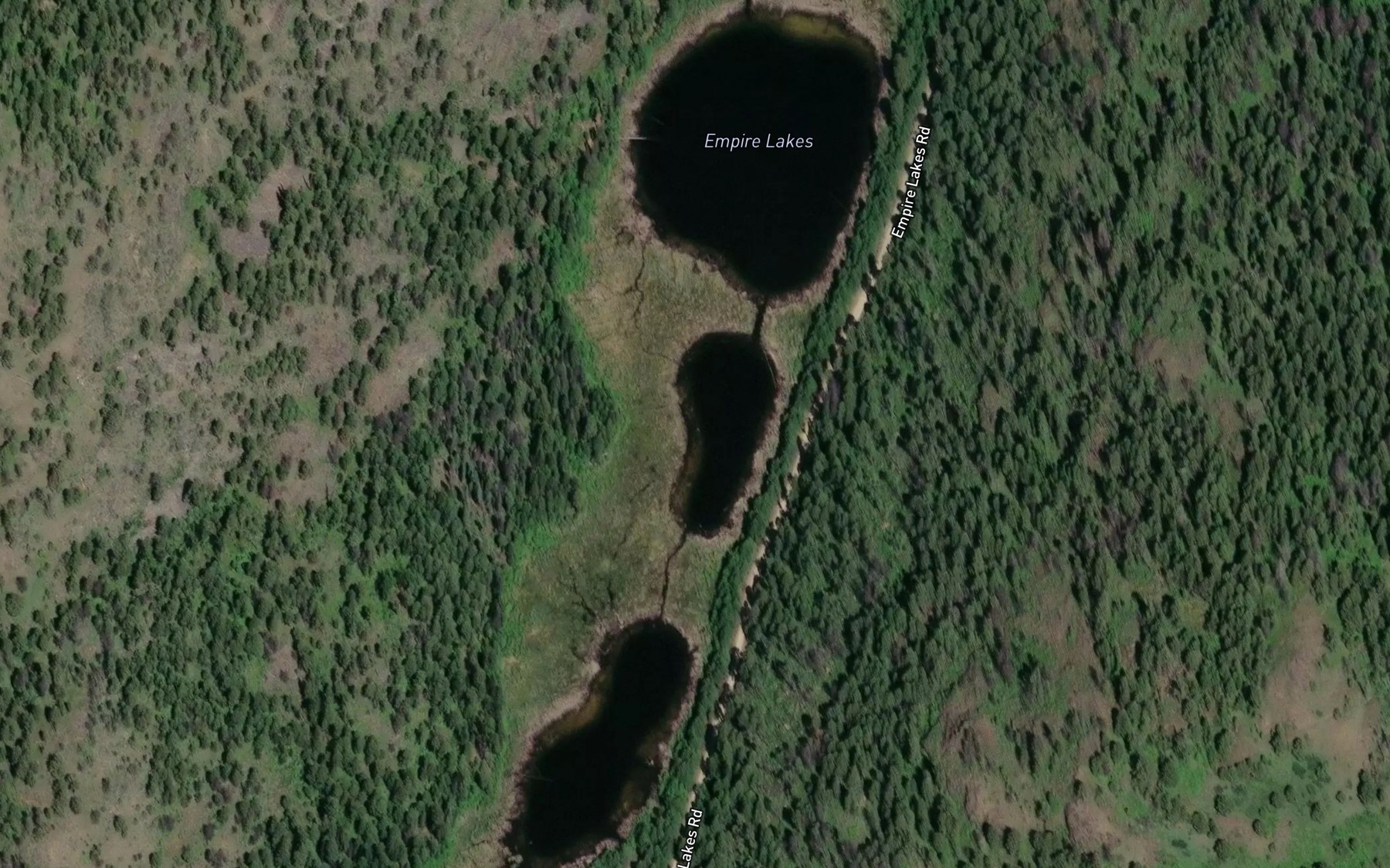 Satellite map of the Empire Lake