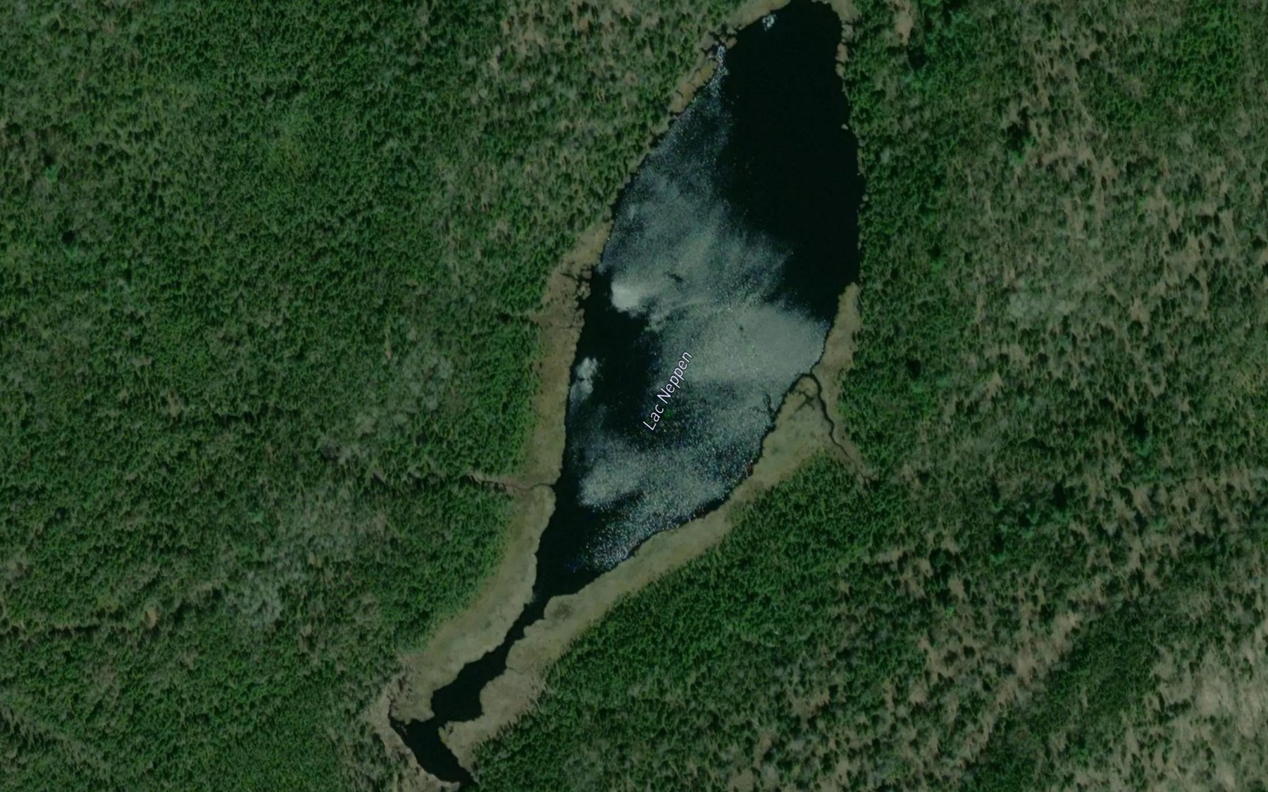 Satellite map of the Lac Neppen