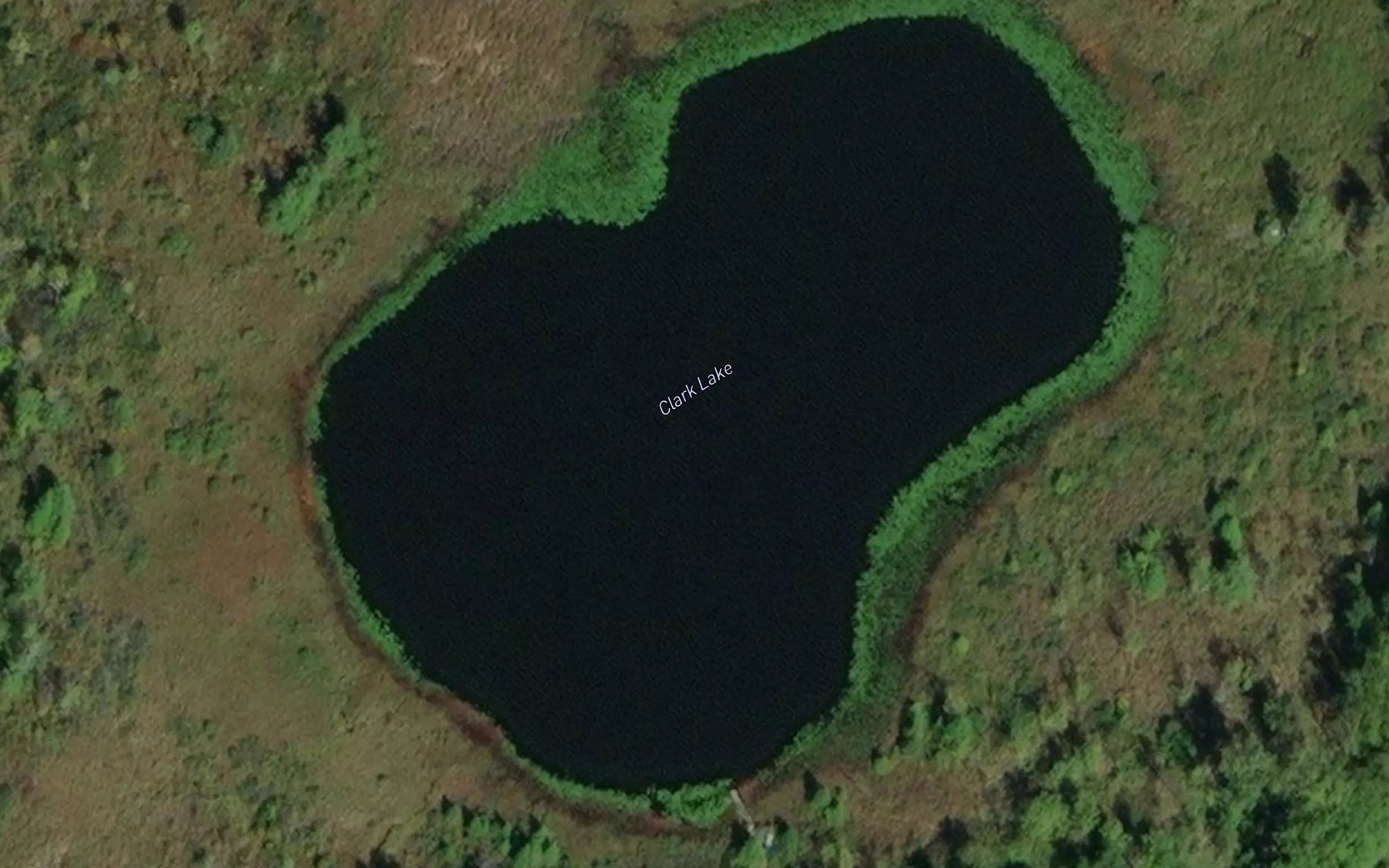 Satellite map of the Clark Lake