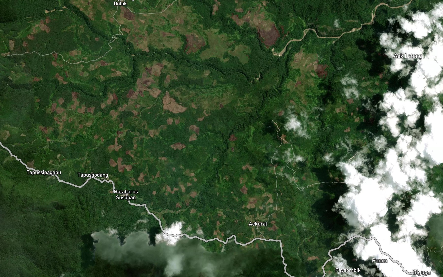 Satellite map of the Aek Sipagobu