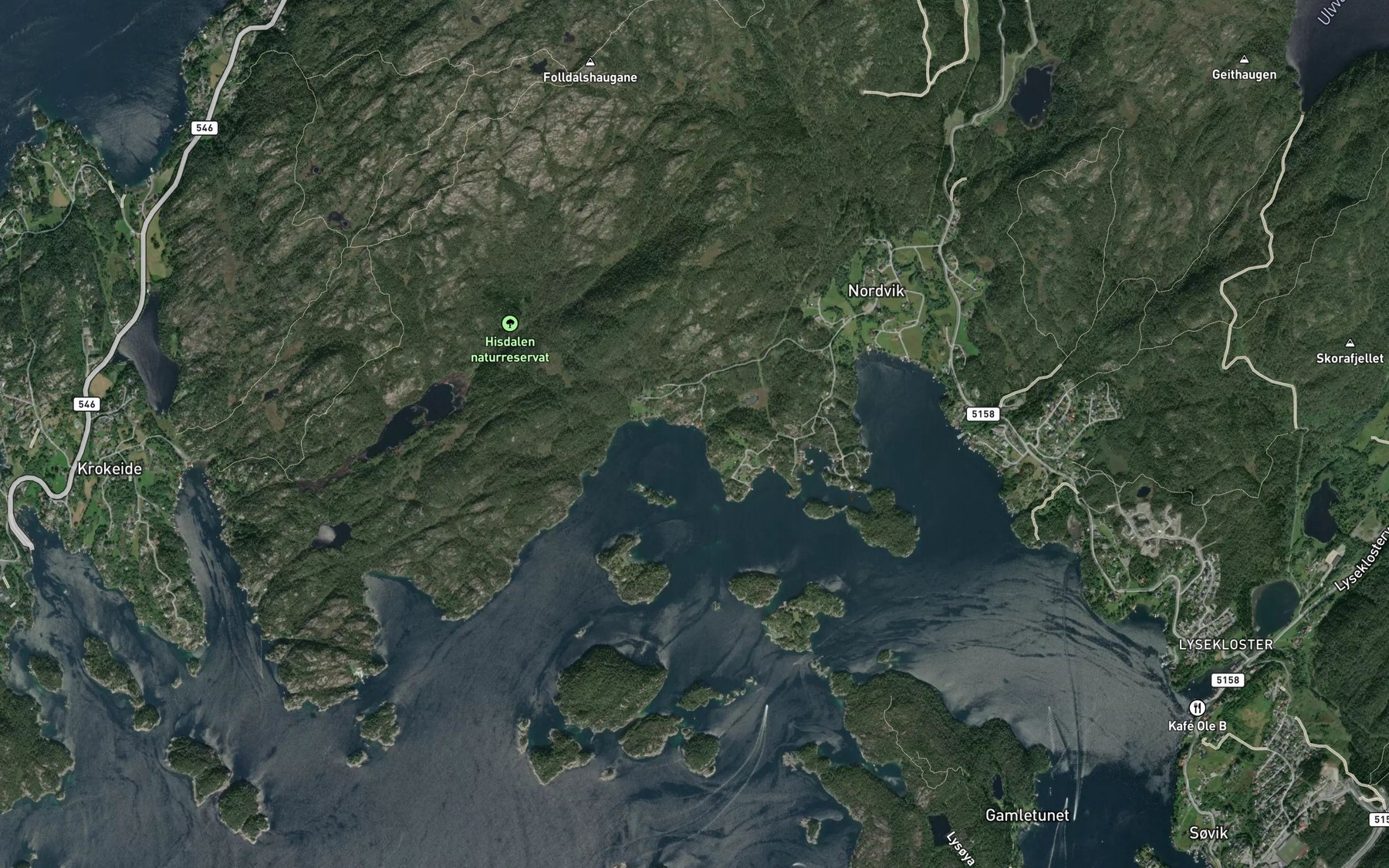 Satellite map of the Bekkjarvika