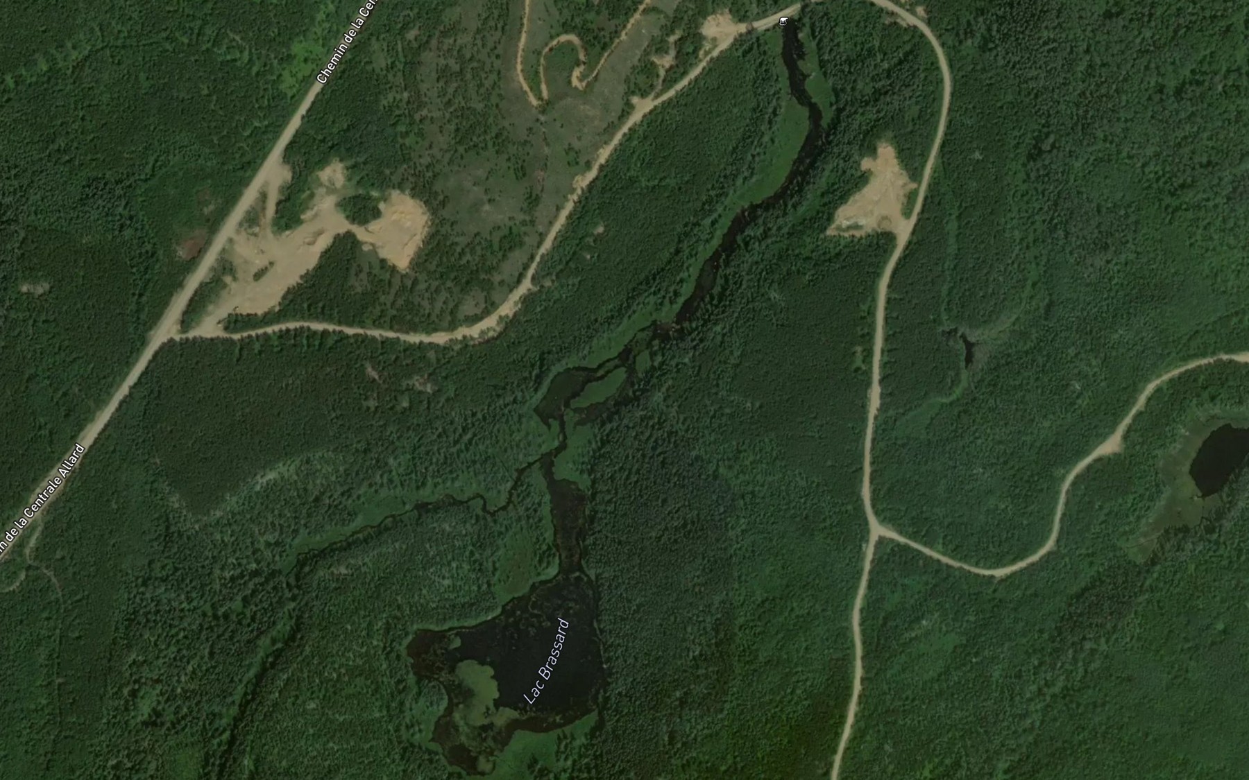 Satellite map of the Lac Brassard