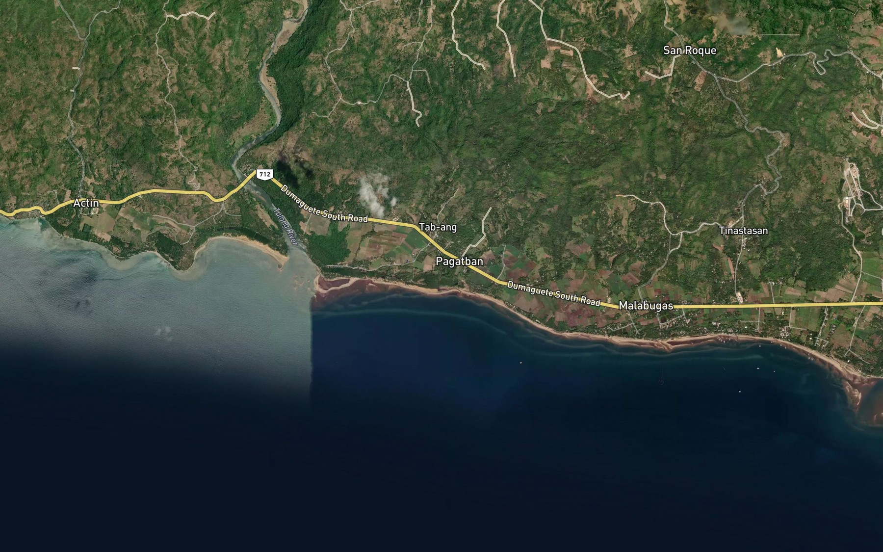 Satellite map of the Tab-ang River