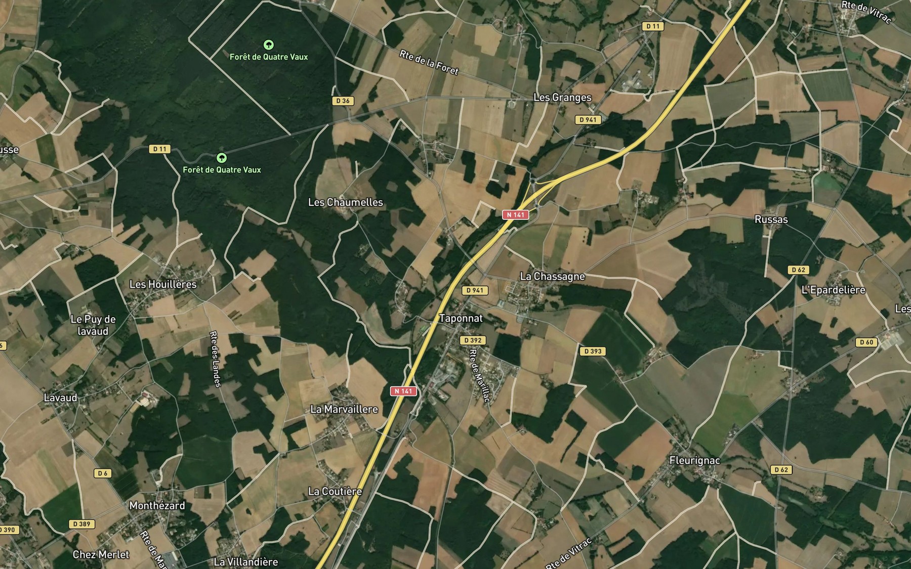 Satellite map of the Bellonne
