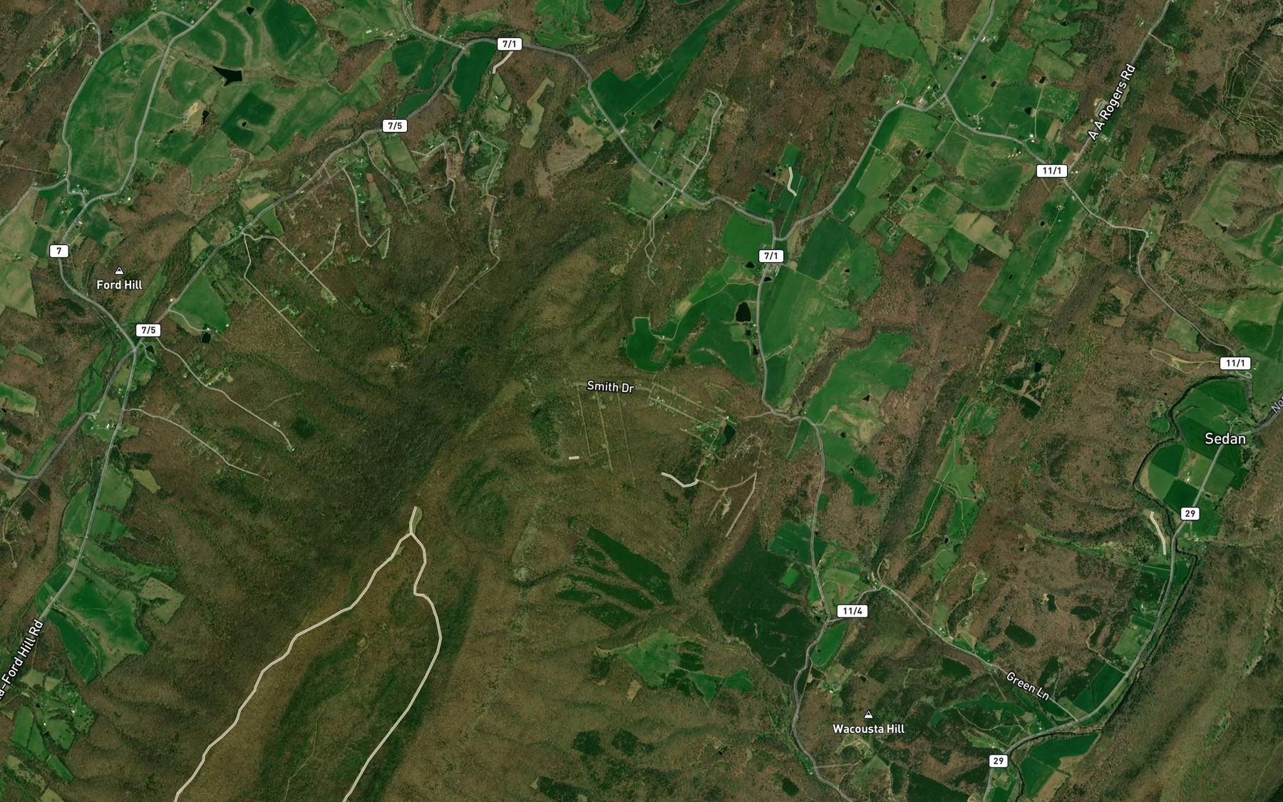 Satellite map of the Paul Keister Spring