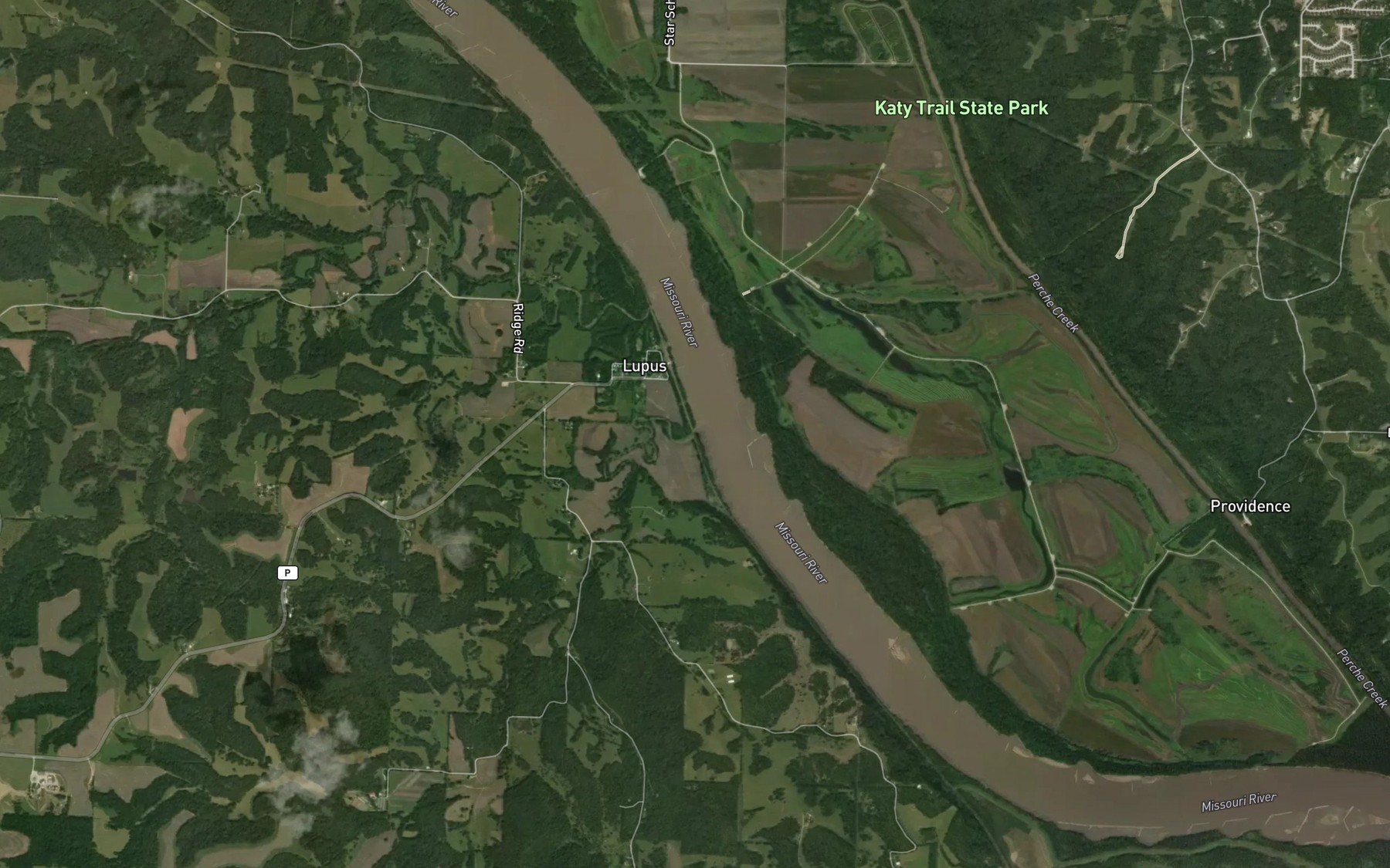 Satellite map of the Little Splice Creek