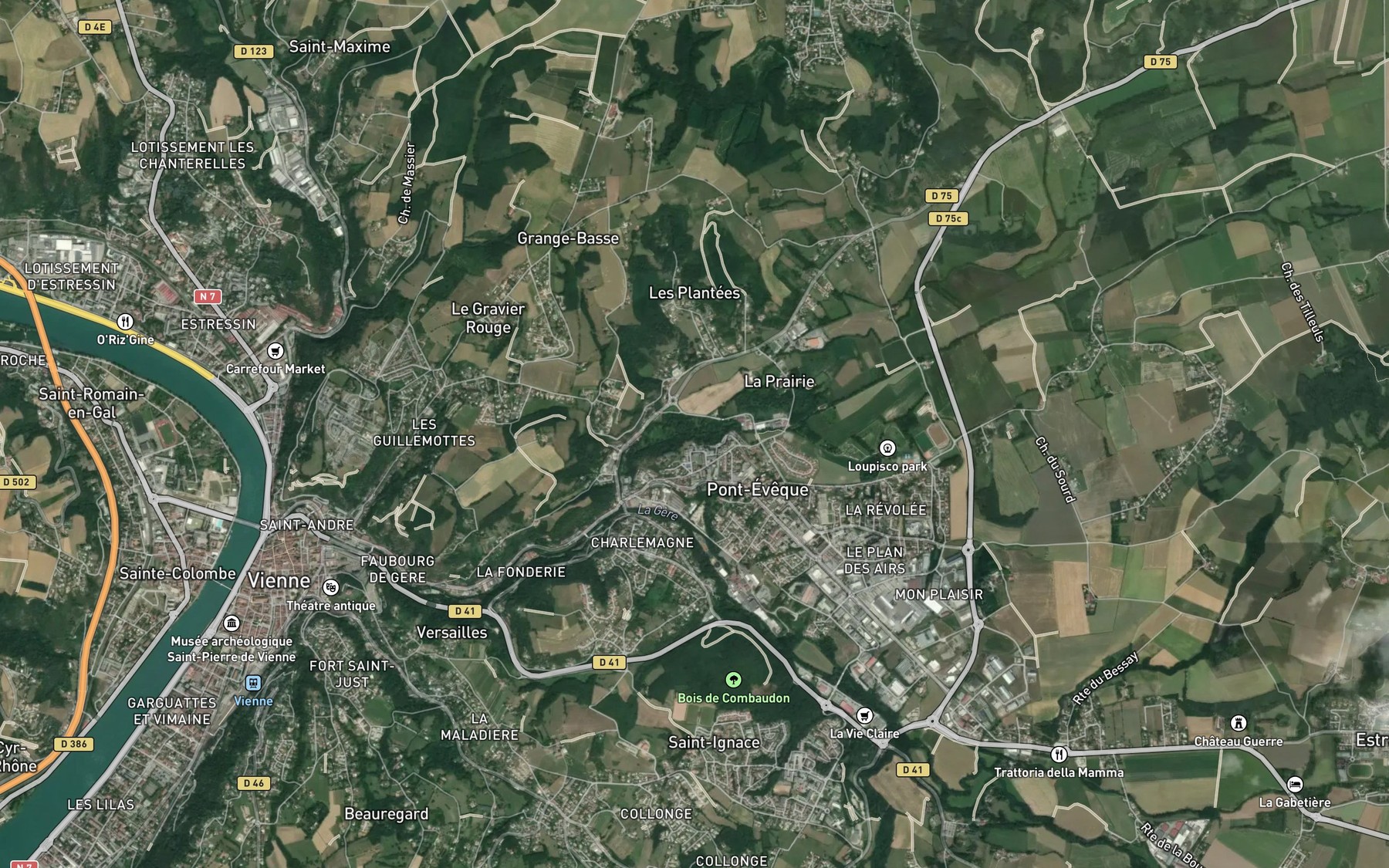 Satellite map of the Ruisseau Baraton