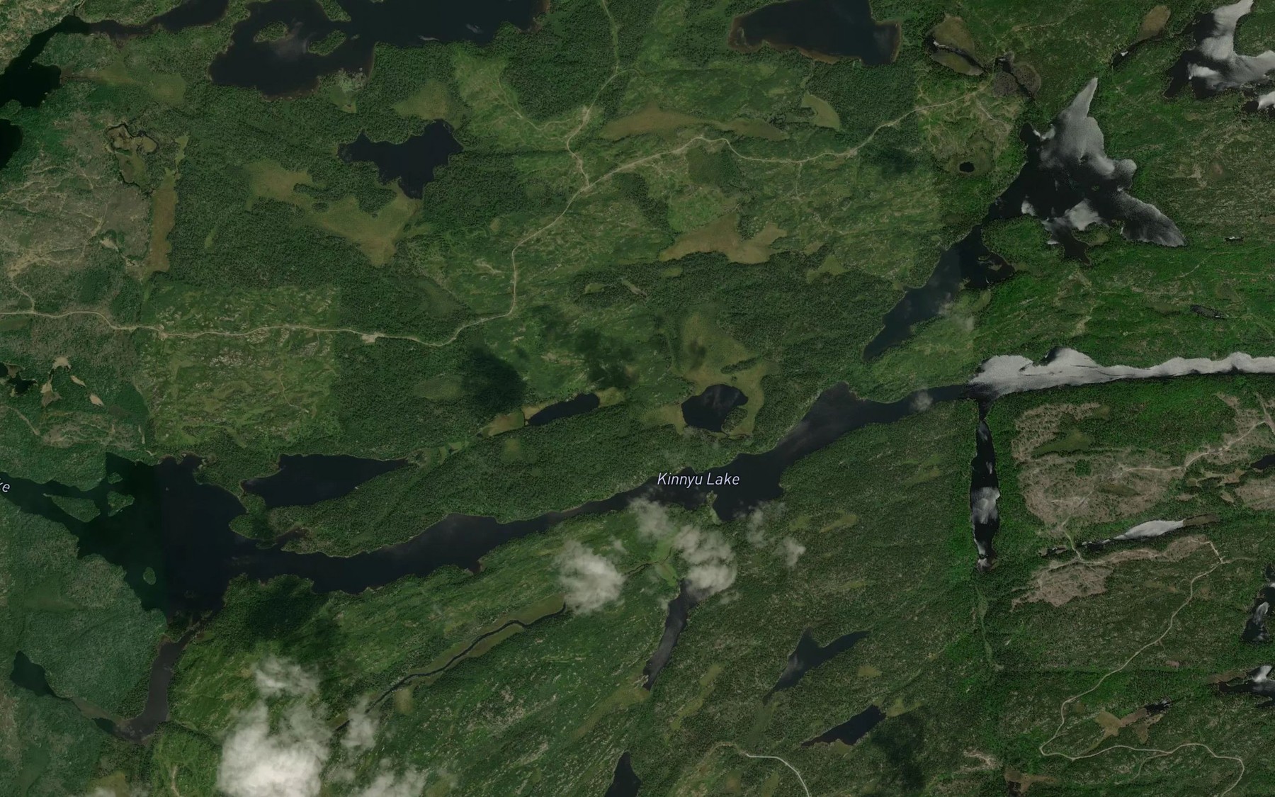 Satellite map of the Kinnyu Creek