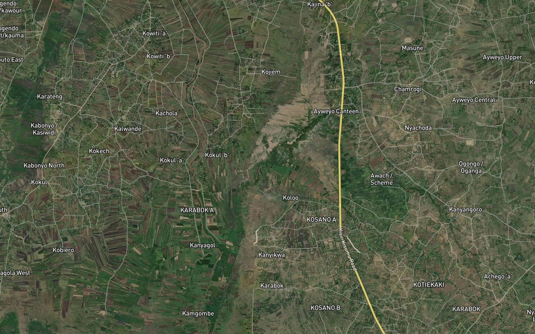 Satellite map of the Awach Kano