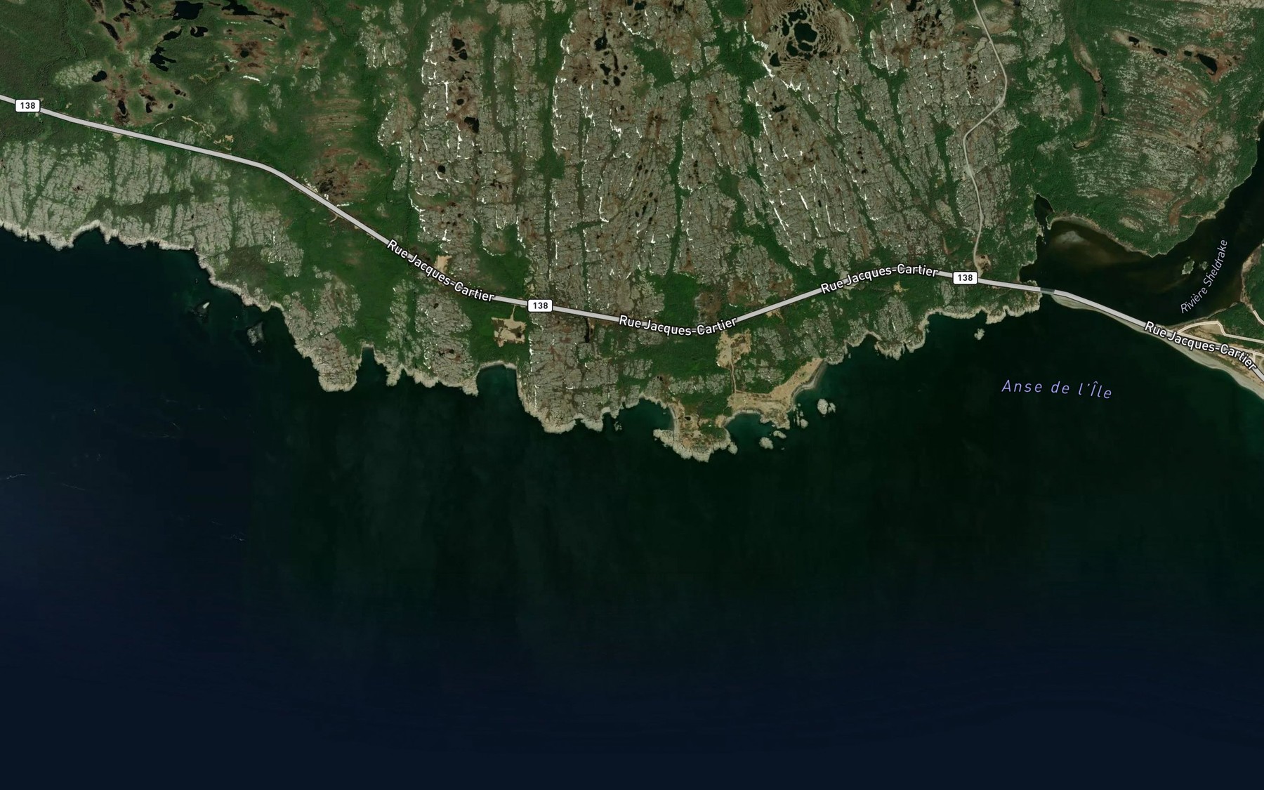 Satellite map of the Anse a Chinic