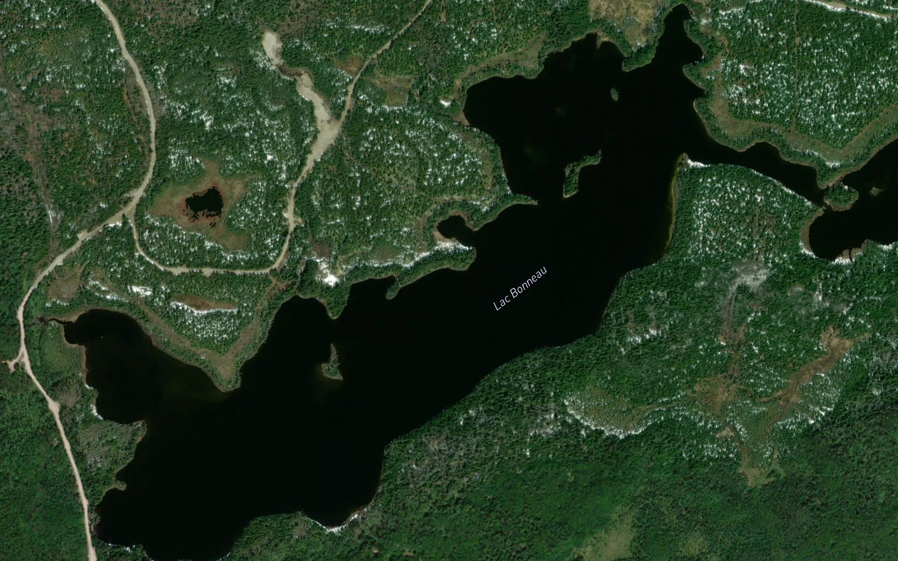 Satellite map of the Lac Bonneau