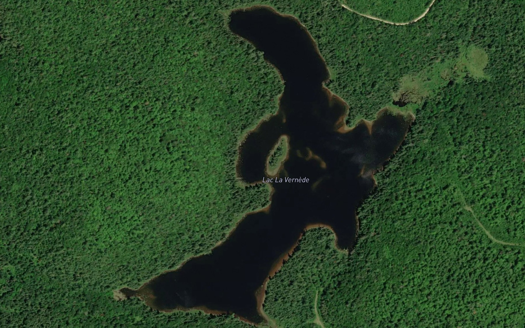 Satellite map of the Lac La Vernede
