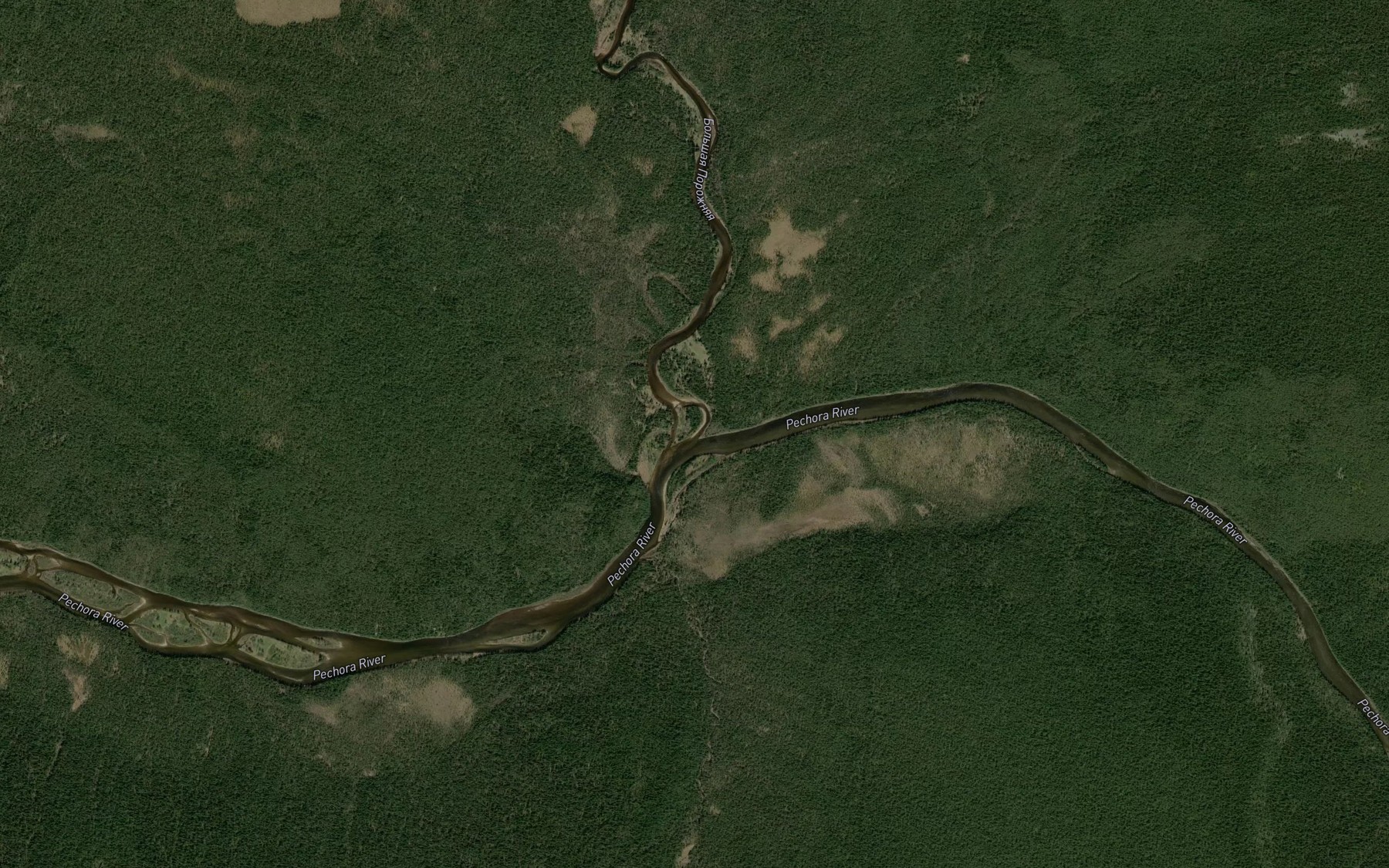 Satellite map of the Bol'shaya Porozhnyaya